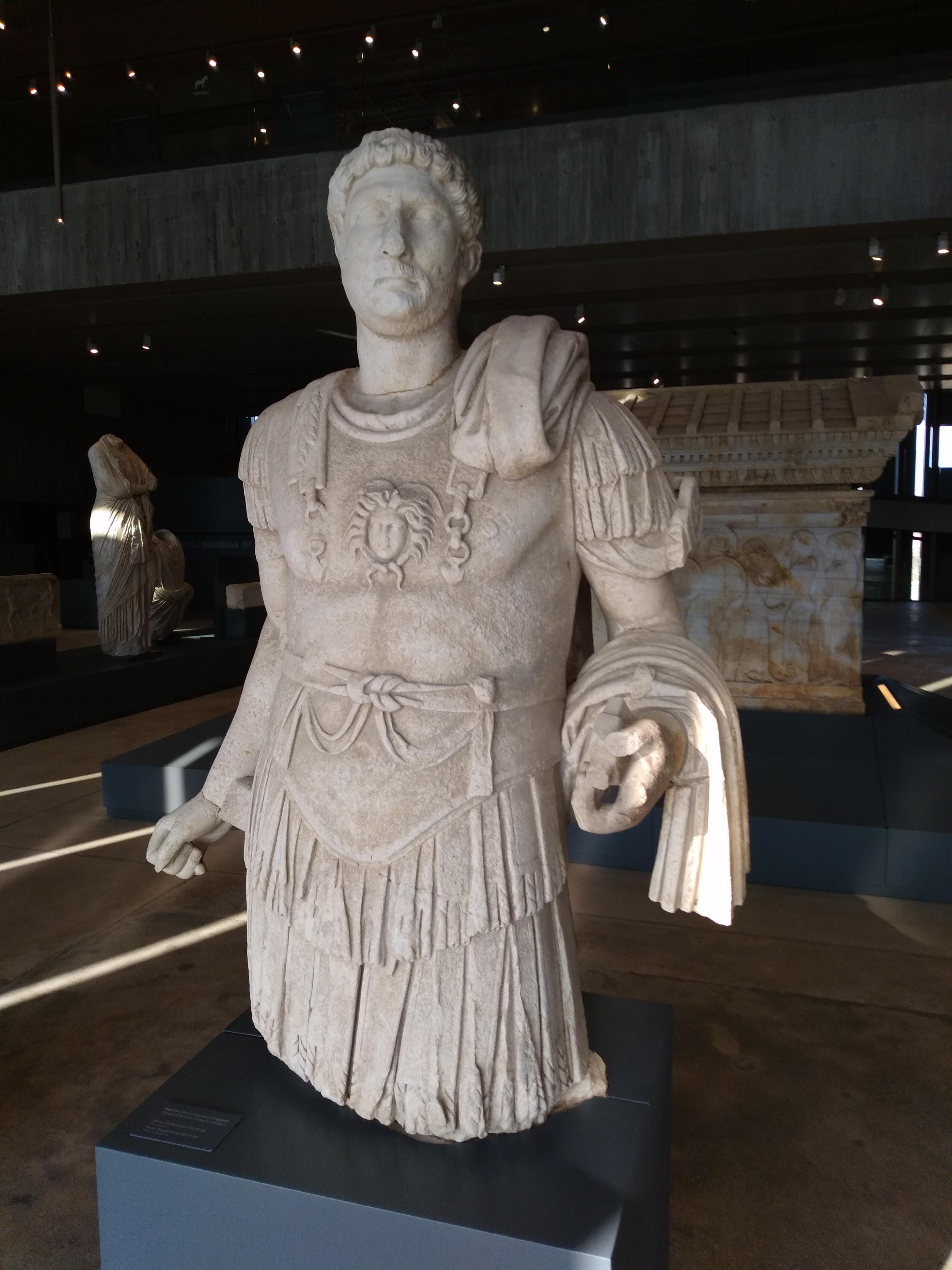 Statue of Roman Emperor Hadrian, marble, Roman Period, AD. 117138