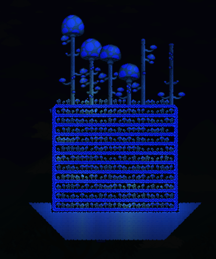 Glowing Mushroom Farm Terraria 1.4