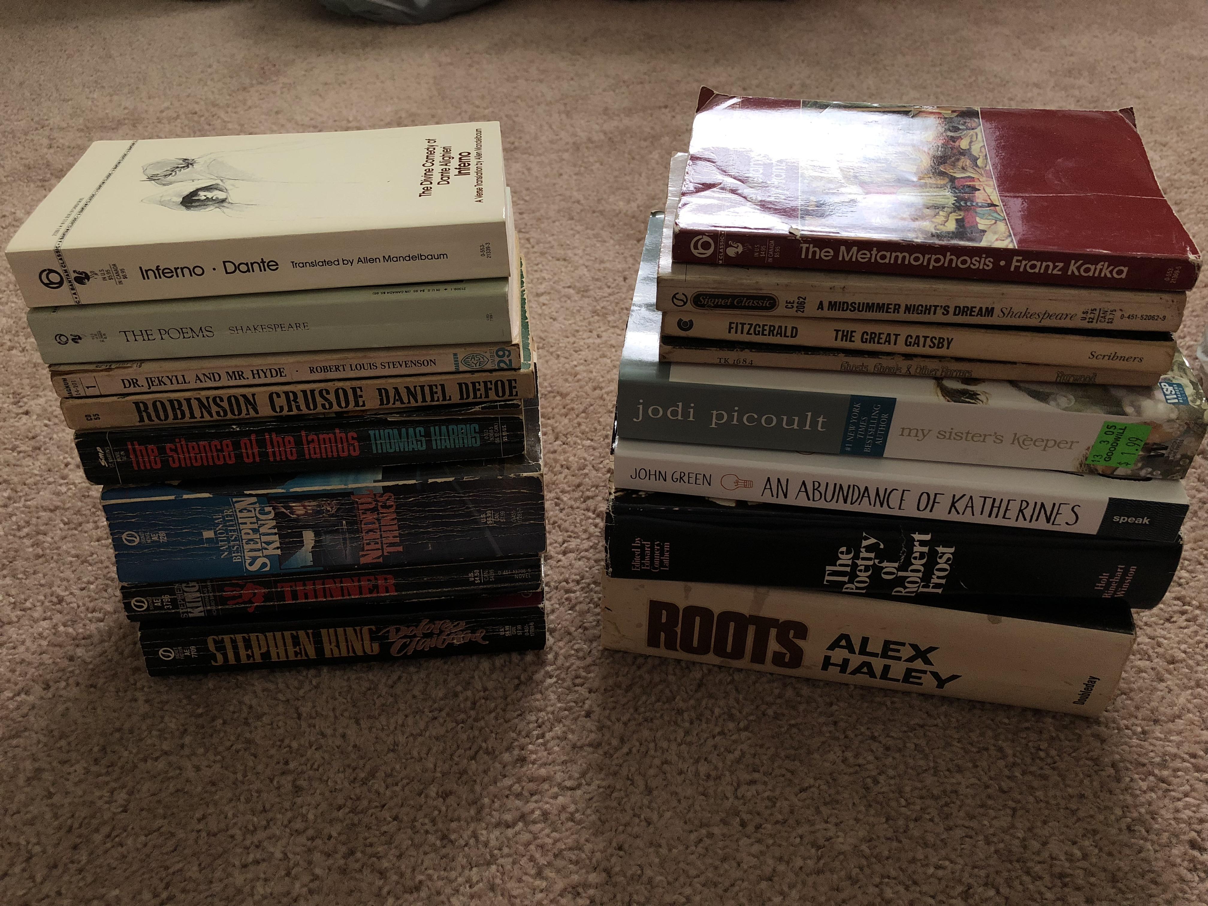 Past weekend yard sale finds r/bookhaul