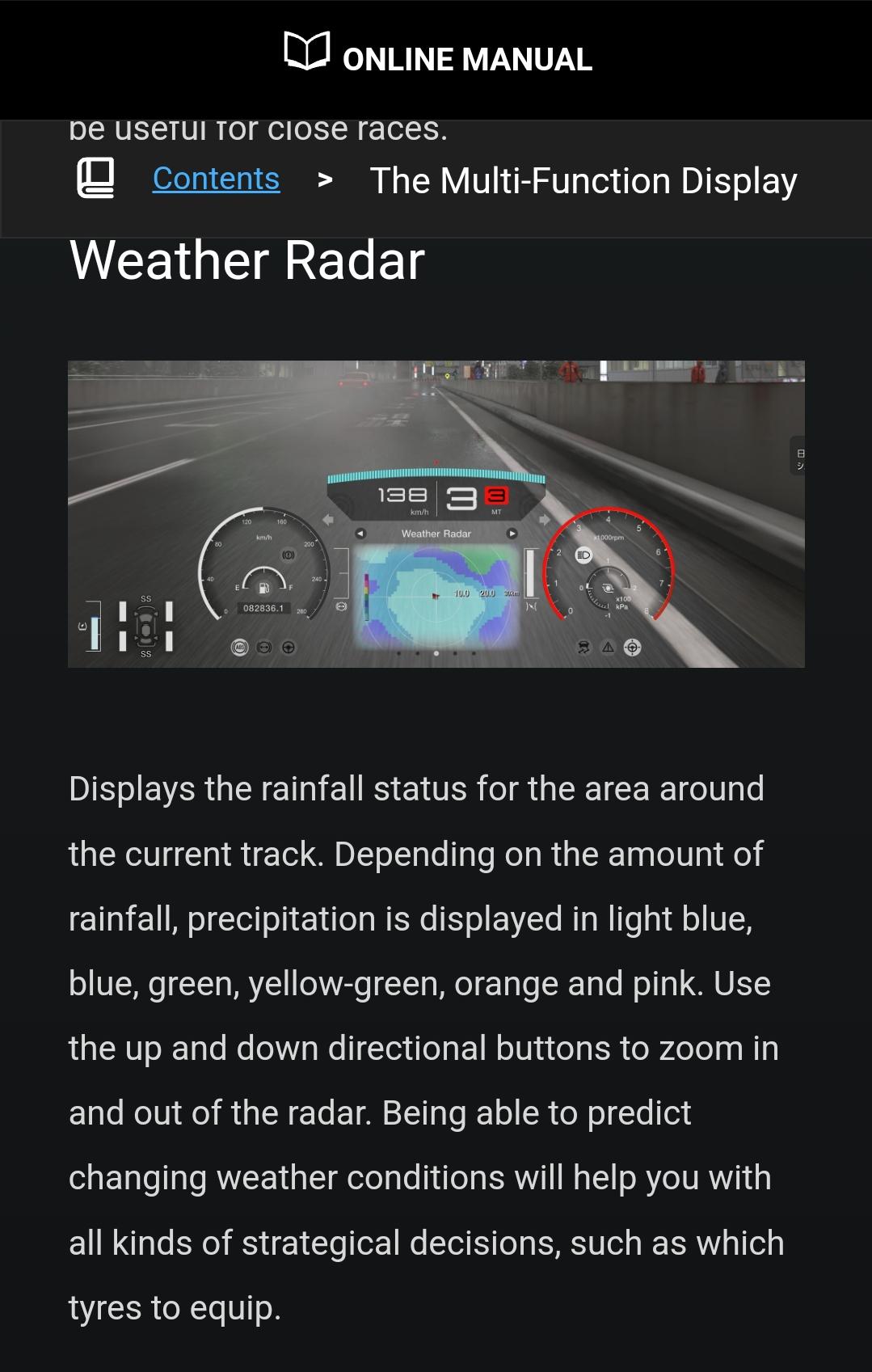 Weather Radar Color Bug explanation in comments r/granturismo