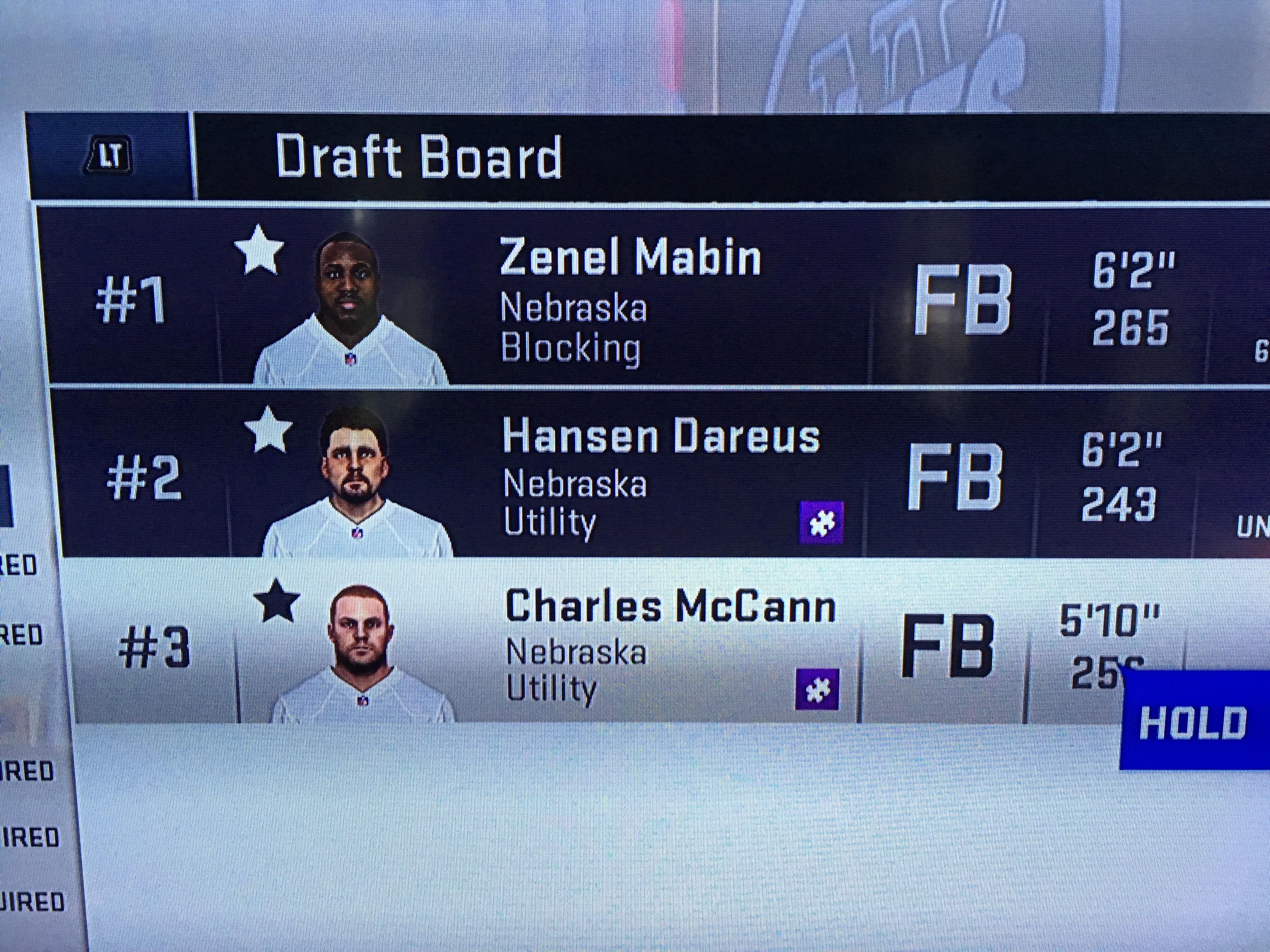 Damn how many fullbacks does Nebraska have? r/Madden