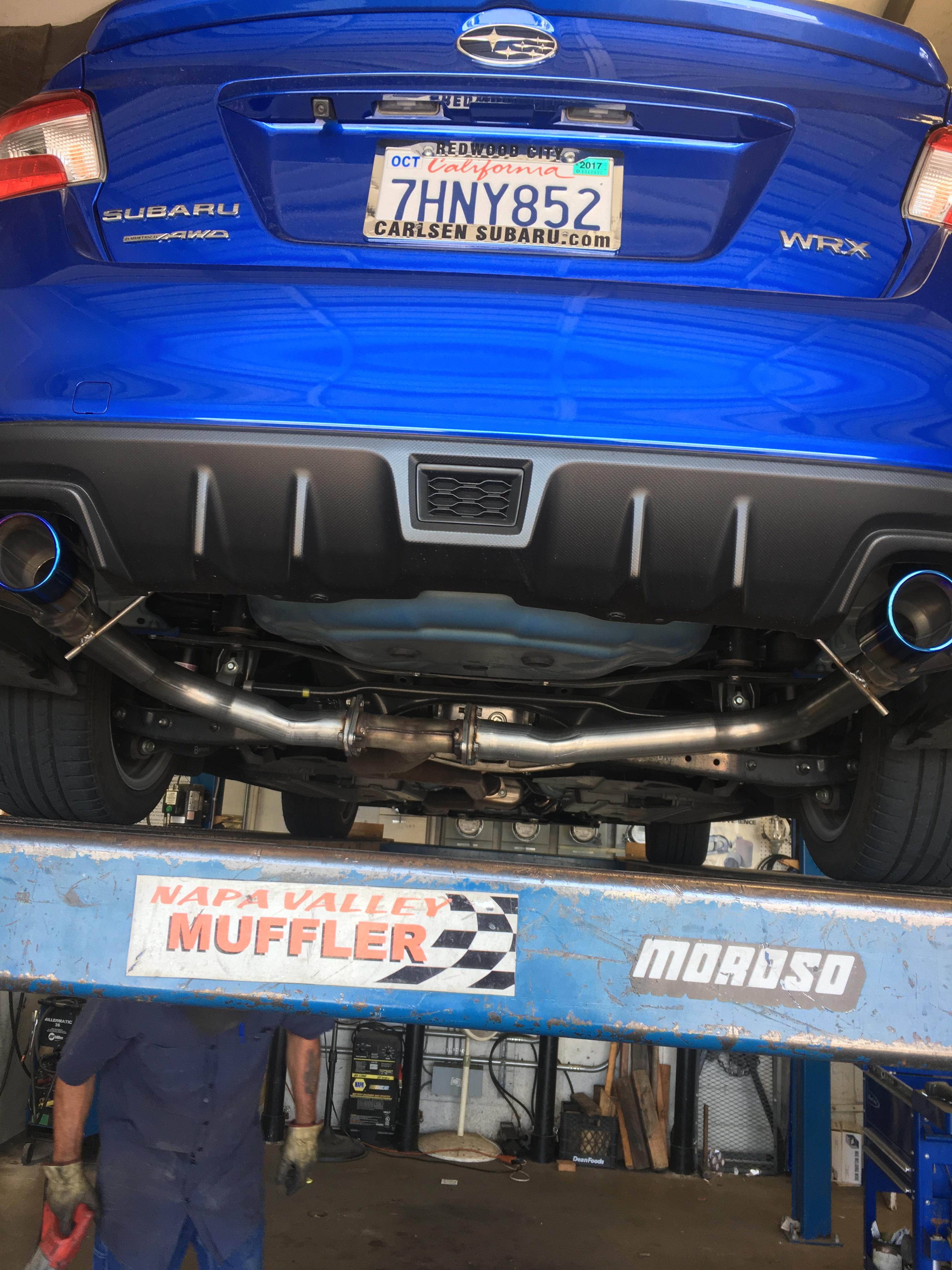 This is my custom muffler delete with those burnt blue tips. Sounds