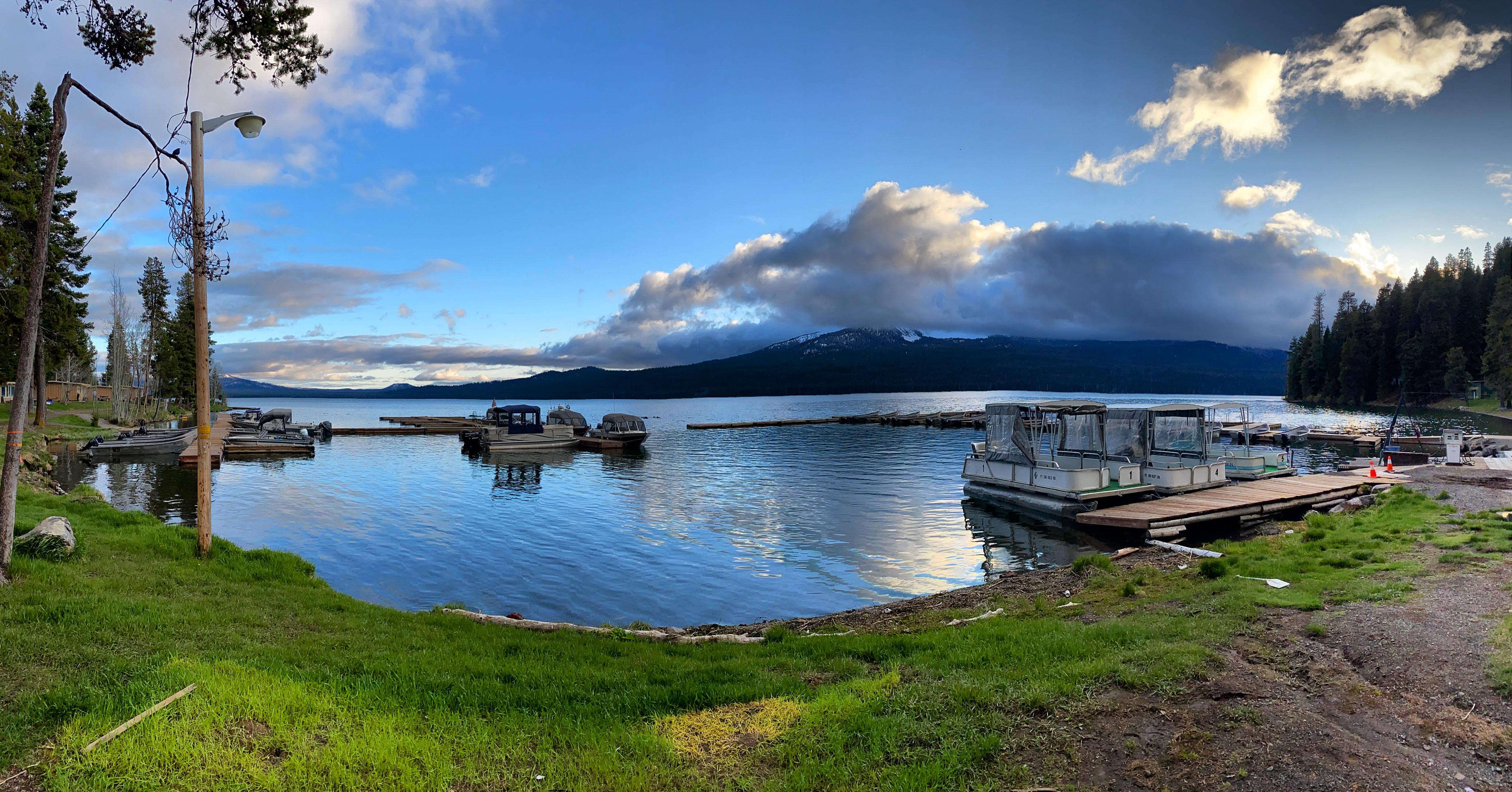 Tried a panoramic, loving this camera! Diamond Lake, Oregon right at