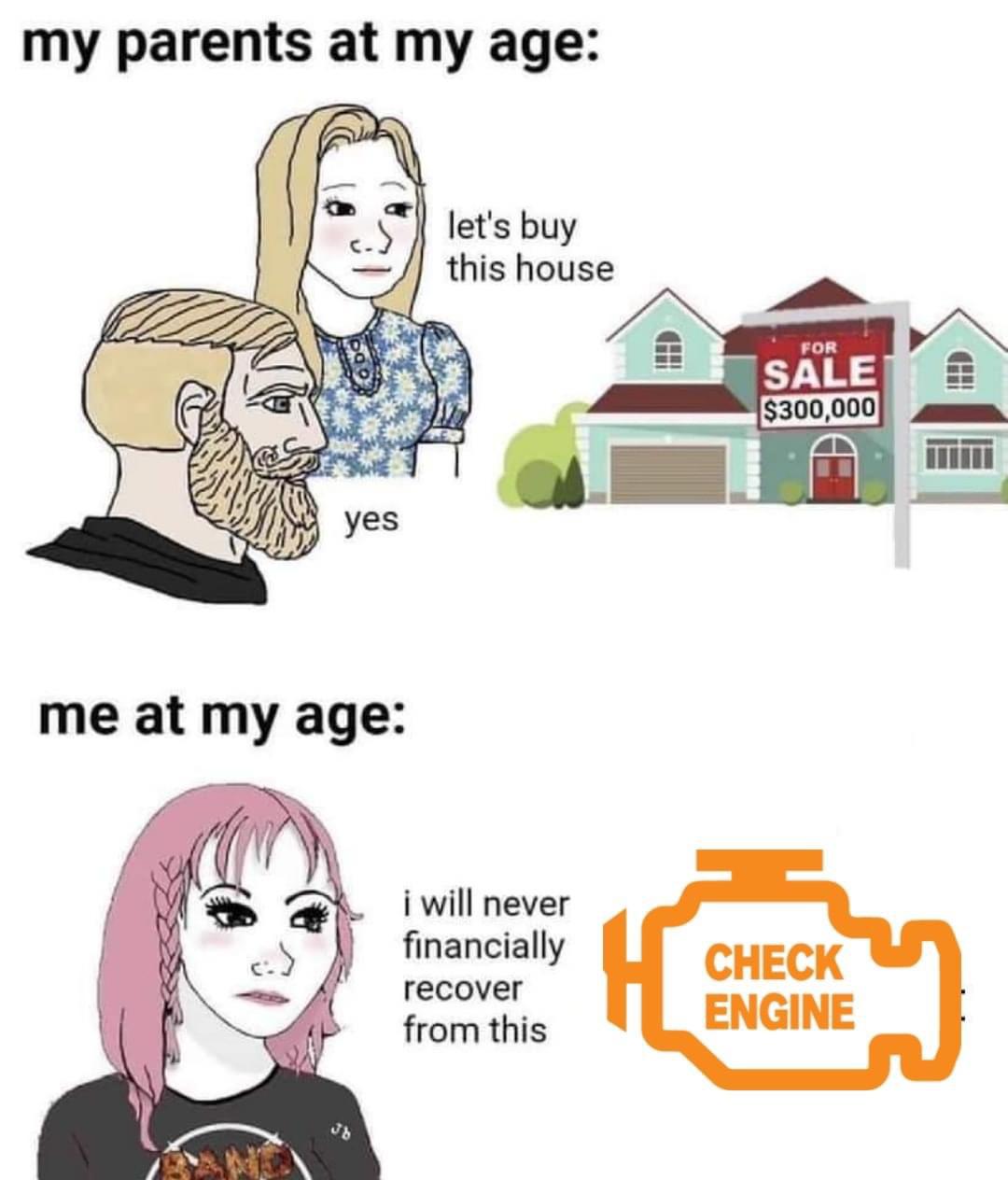 My car has the tire pressure light. Good thing I work from home r/memes