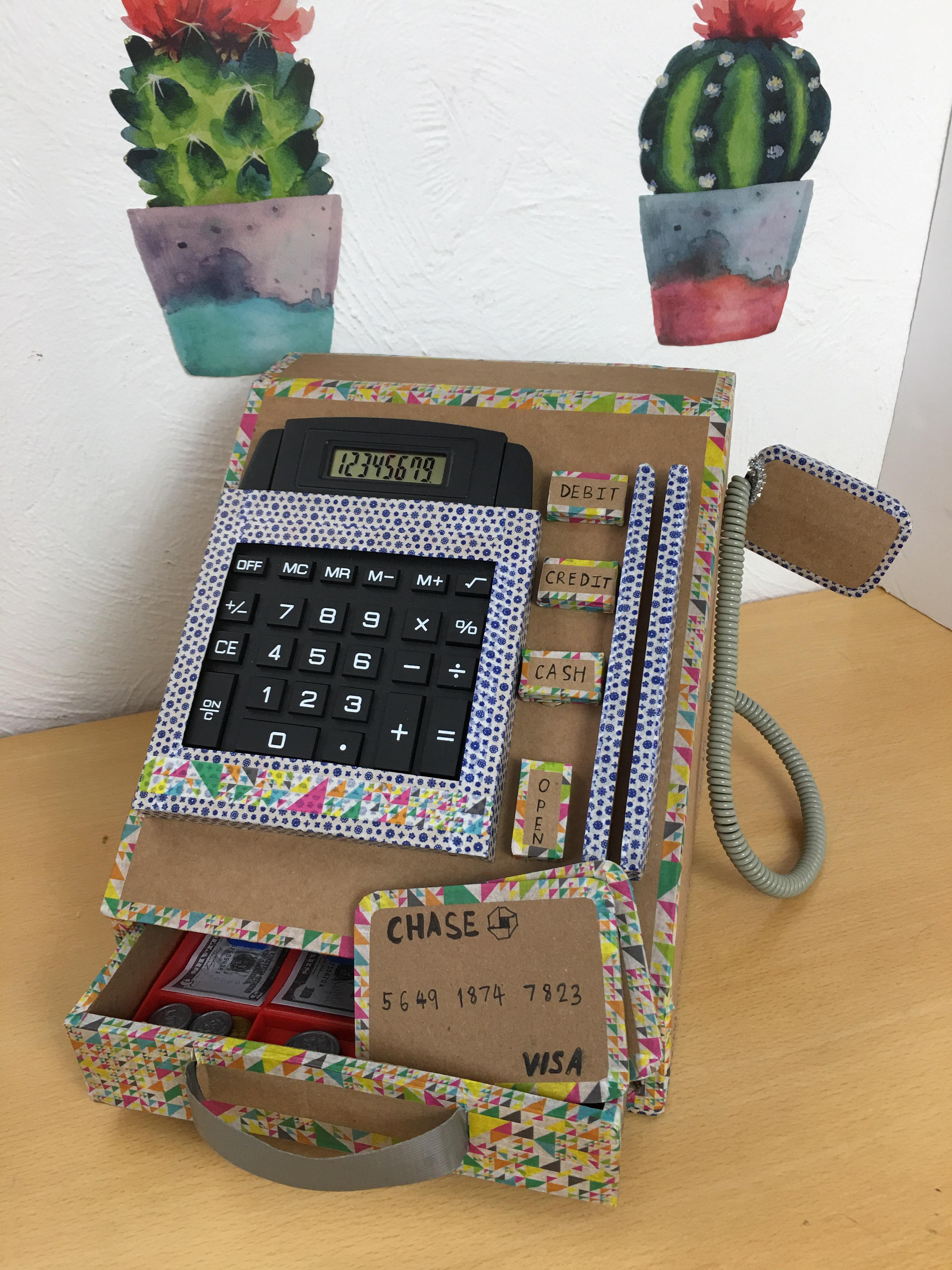 I made cardboard cash register for my kids Link for Video tutorials