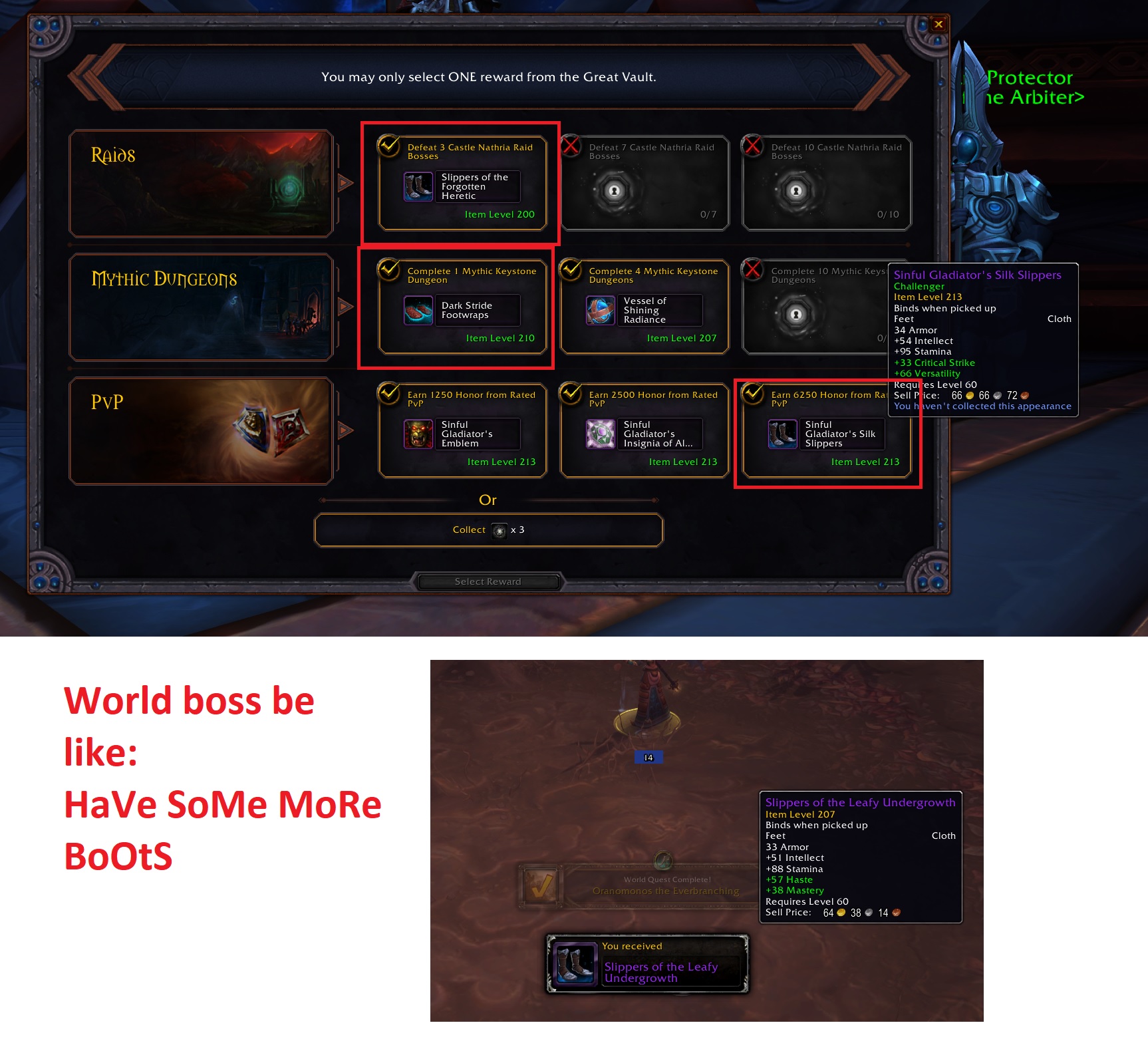 Shadowlands The Great Vault will fix duplicate items in your weekly
