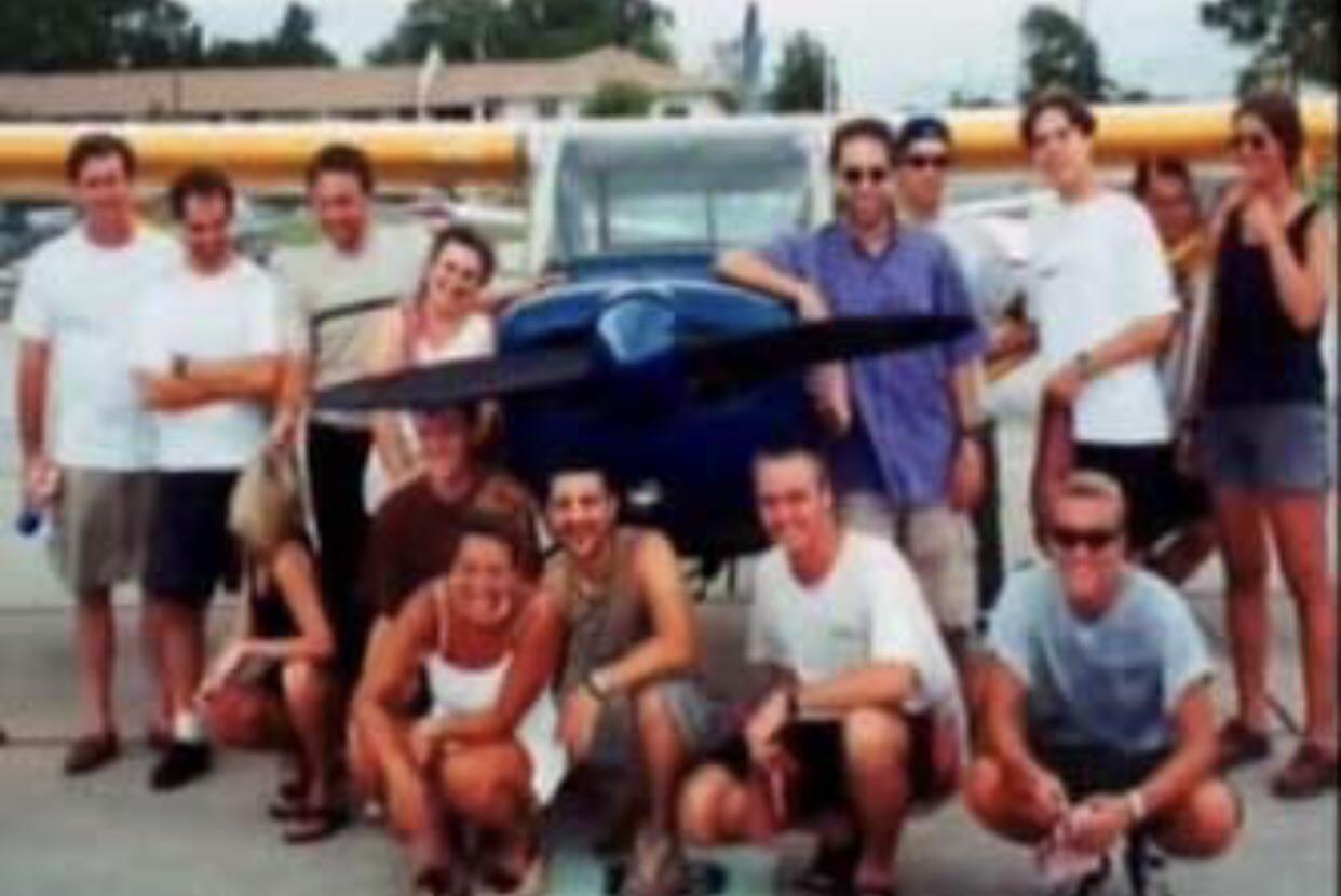 Ziad Jarrah standing among his fellow flight school students in June