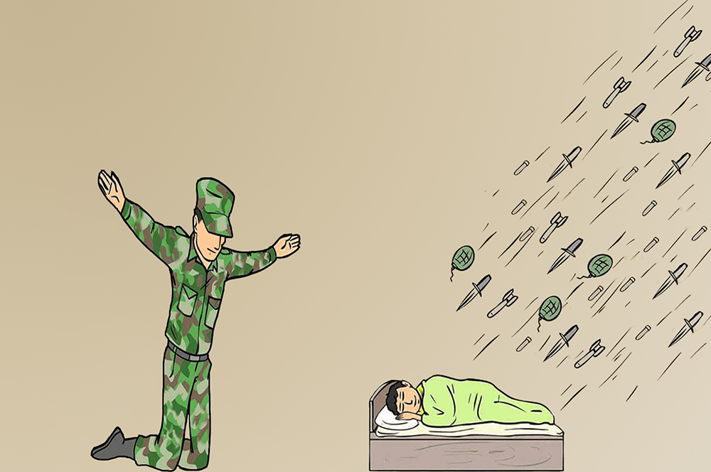 The Silent Protector Meme Soldier failing to protect a kid Meme