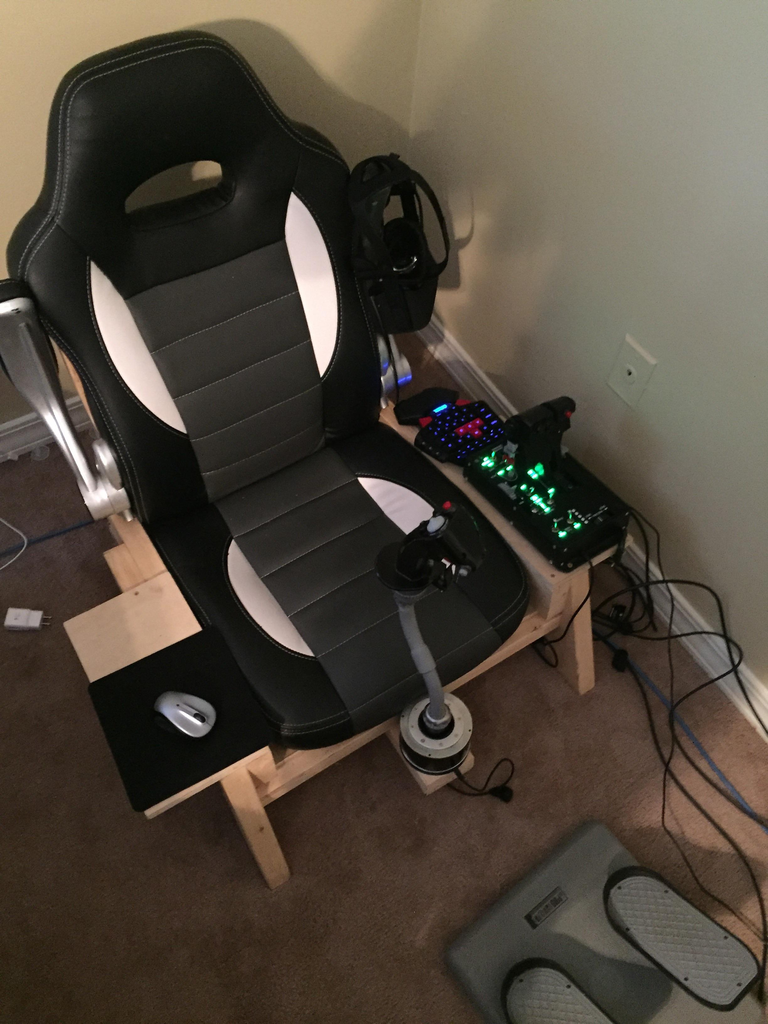 My desk chair broke so I made this. Makes DCS so much more immersive
