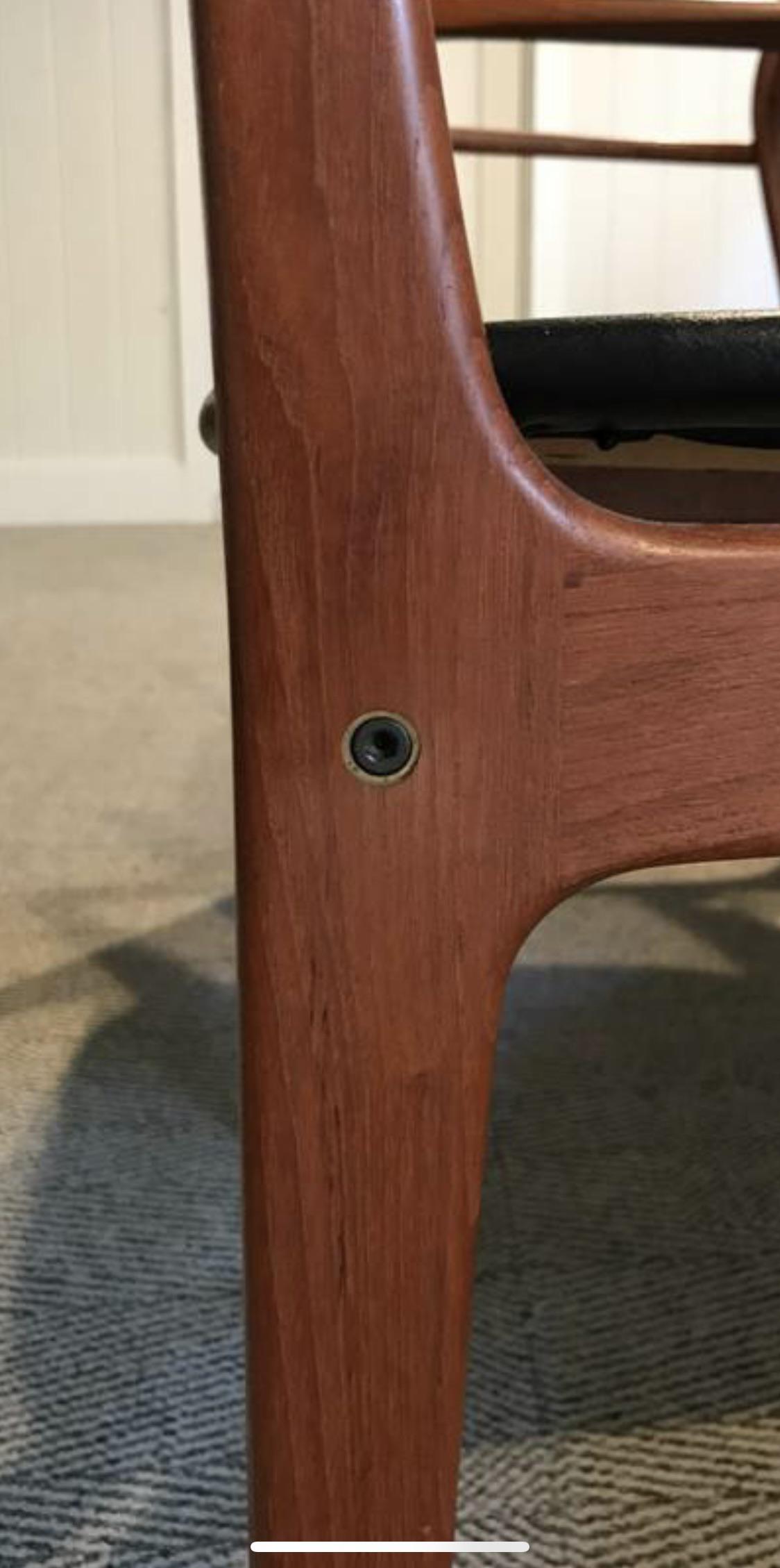Where can I get teak screw covers/caps for my dining room chairs? r/Mid_Century