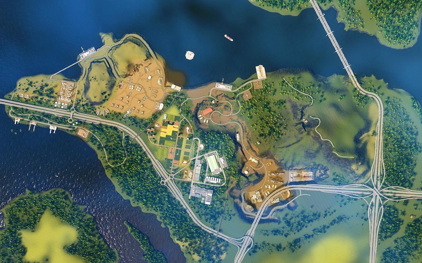 Just finished planning my industrial zones r/CitiesSkylines