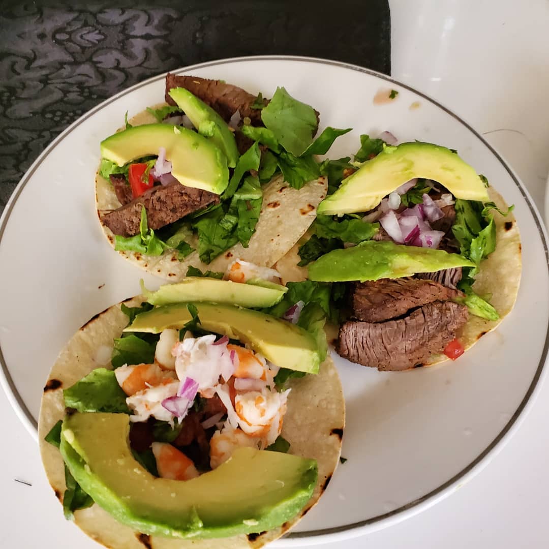 [Homemade] Steak and Shrimp Tacos r/food