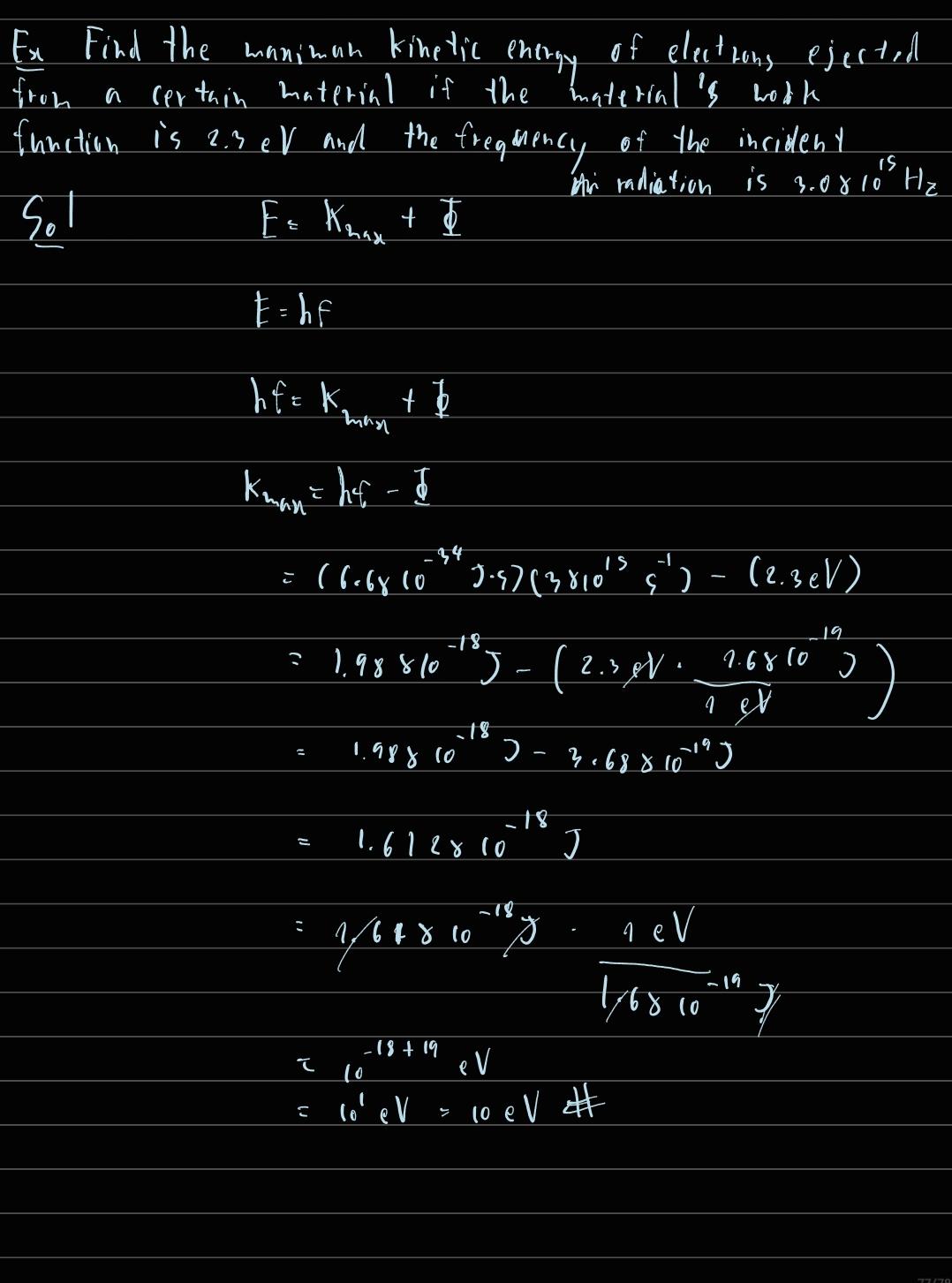 the photoelectric effect example problem no.2 with a solution (module 382 the photoelectric