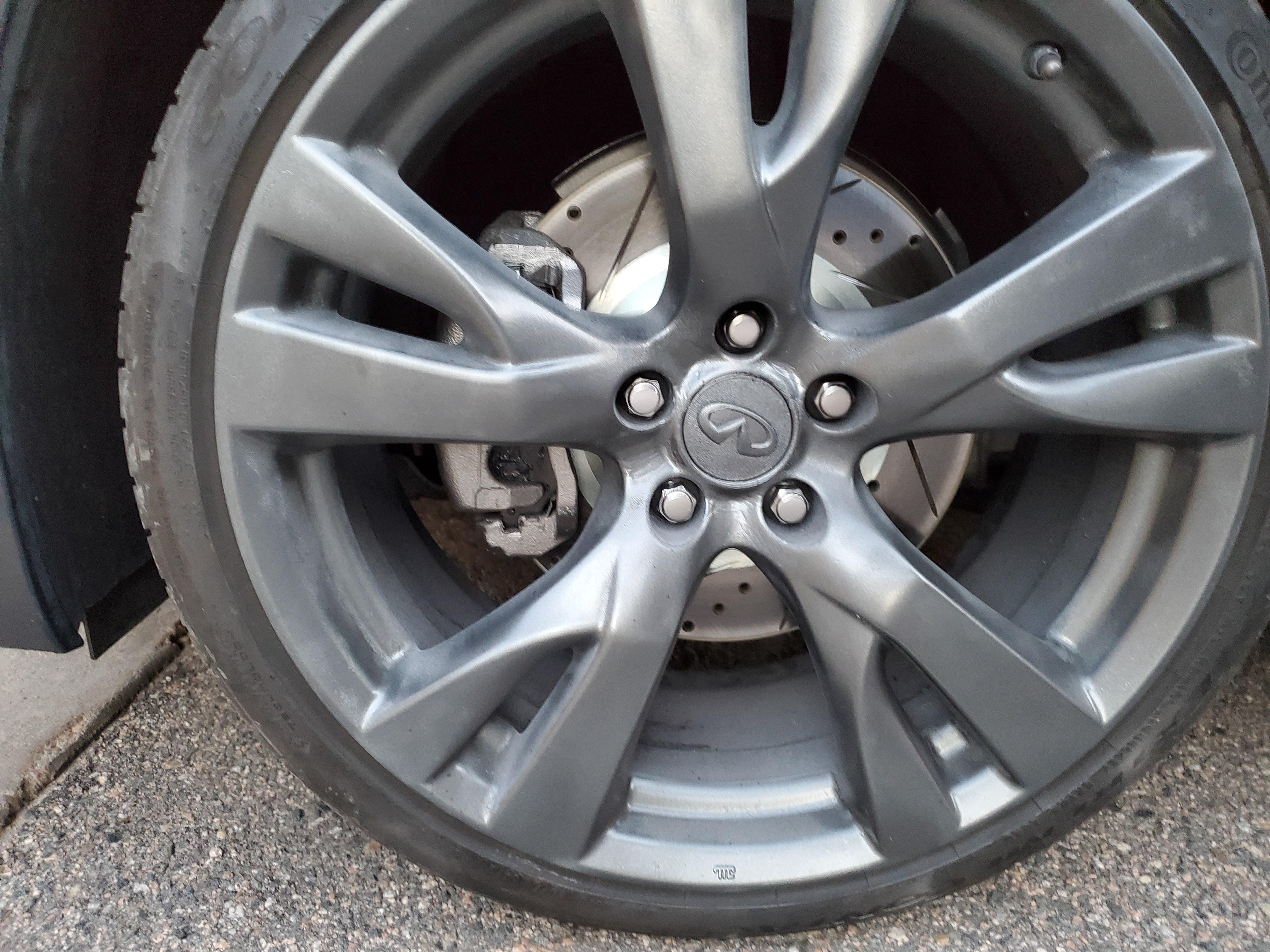 Got some drilled and slotted rotors for my G37x. It was fun bedding