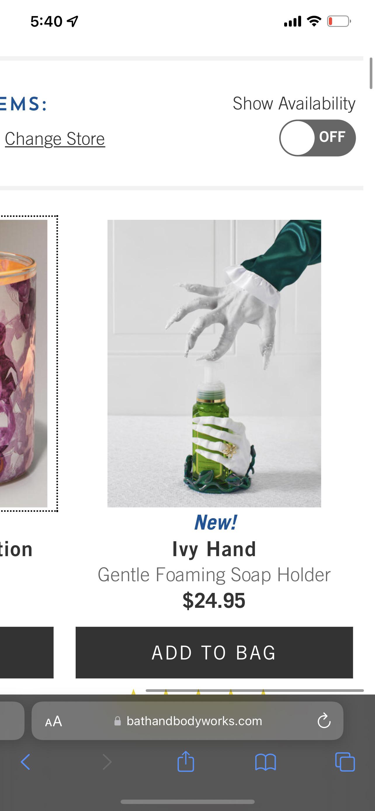 Ivy Hand soap holder is online ! r/bathandbodyworks