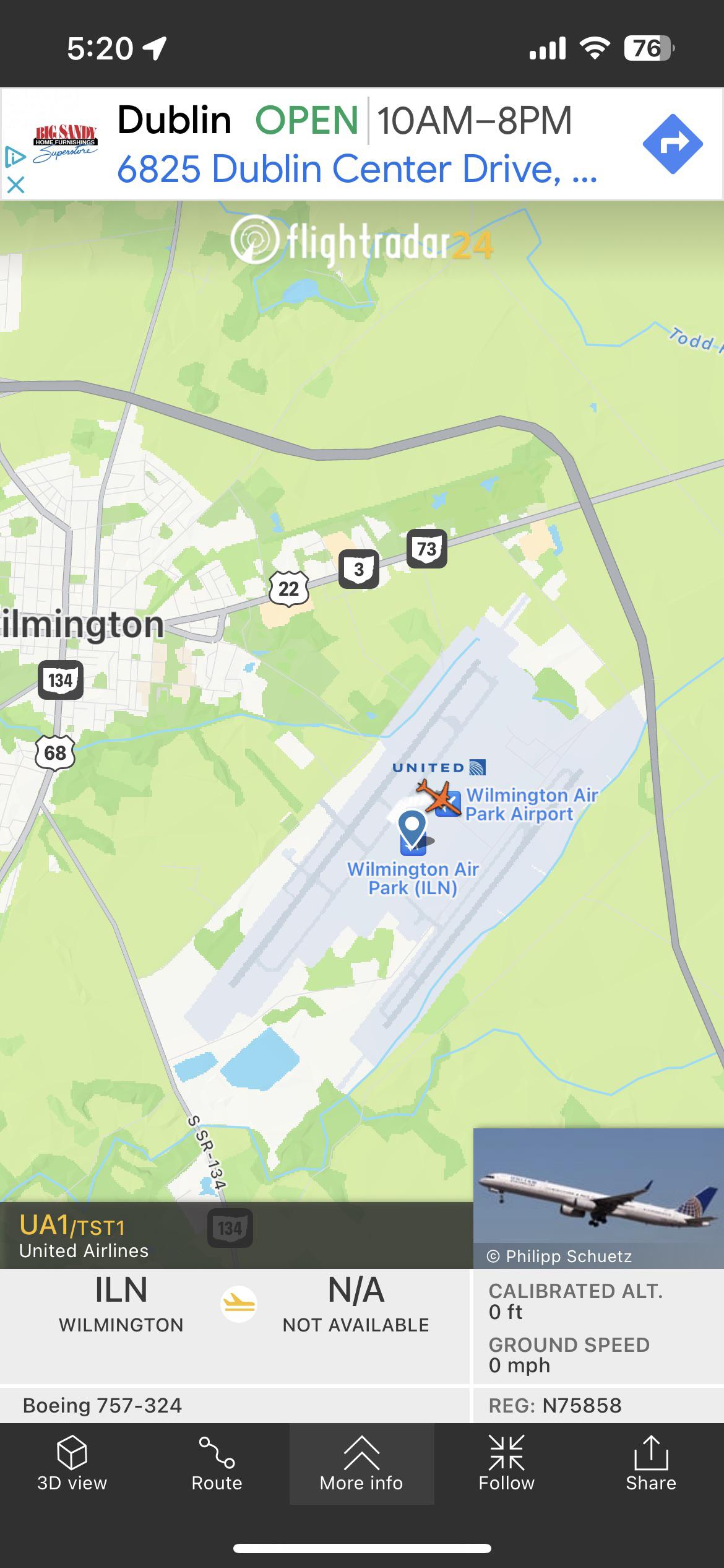 united 757 at KILN (wilmington) a cargo only and amazon air and ATI only airport r/Planes