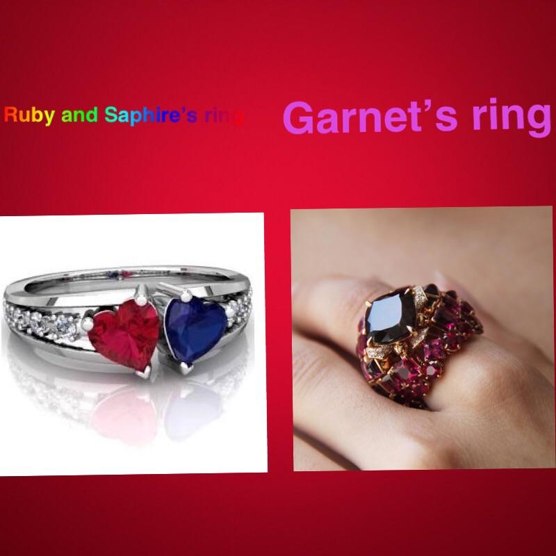 When Ruby and Sapphire are apart, they have the ring on the left with