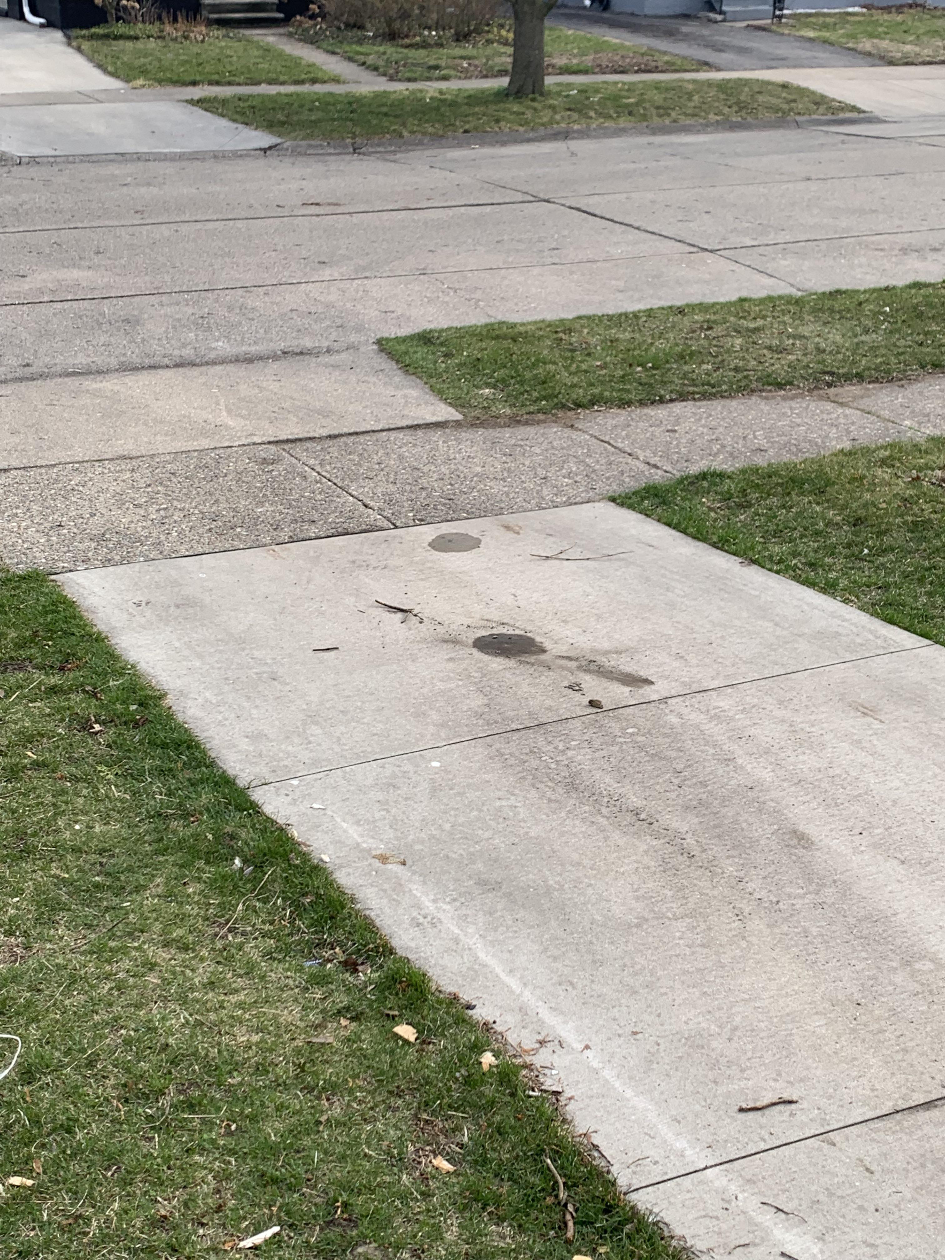 Roofers just dropped off materials and called it day after leaving 2 massive oil stains on my