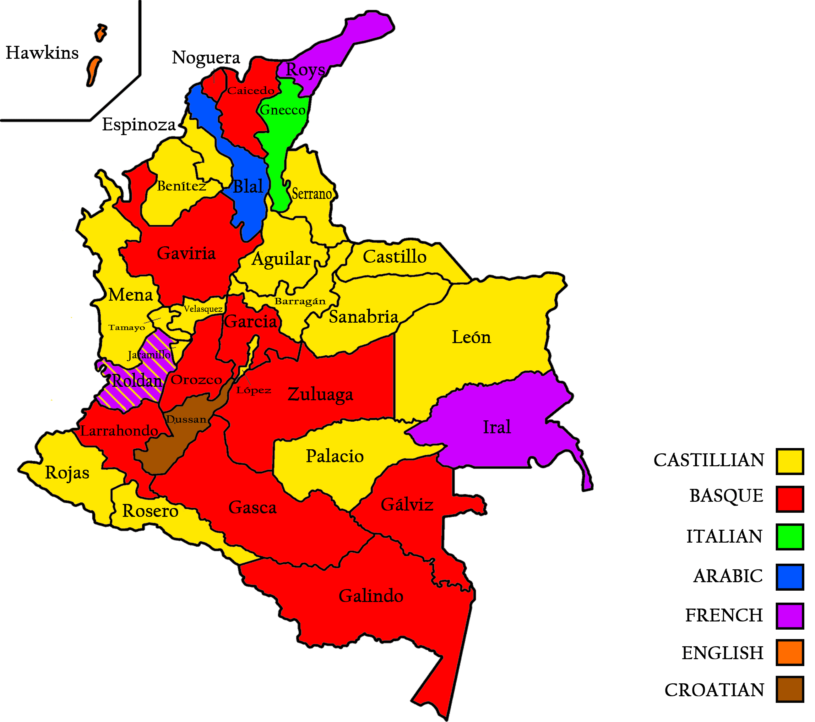 Origen de los apellidos de los gobernadores de Colombia