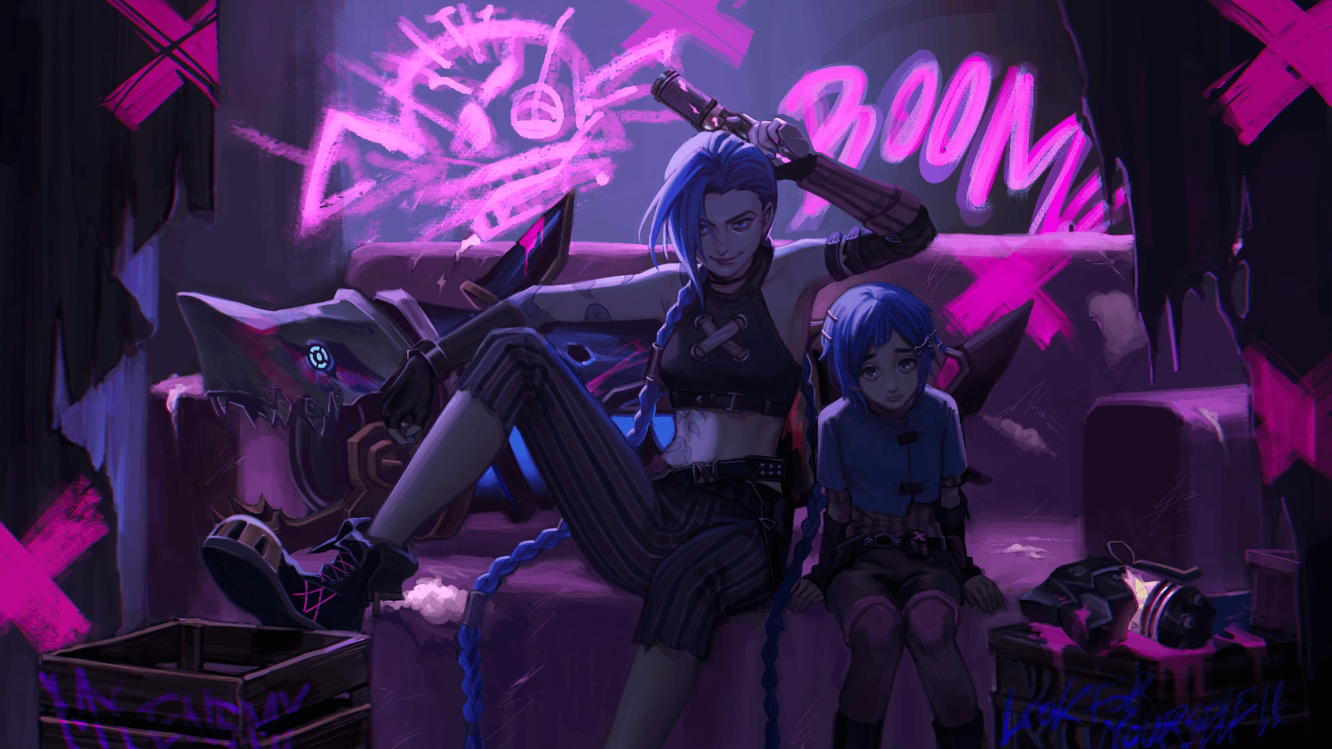 [no spoilers] Jinx & Powder wallpaper r/arcane