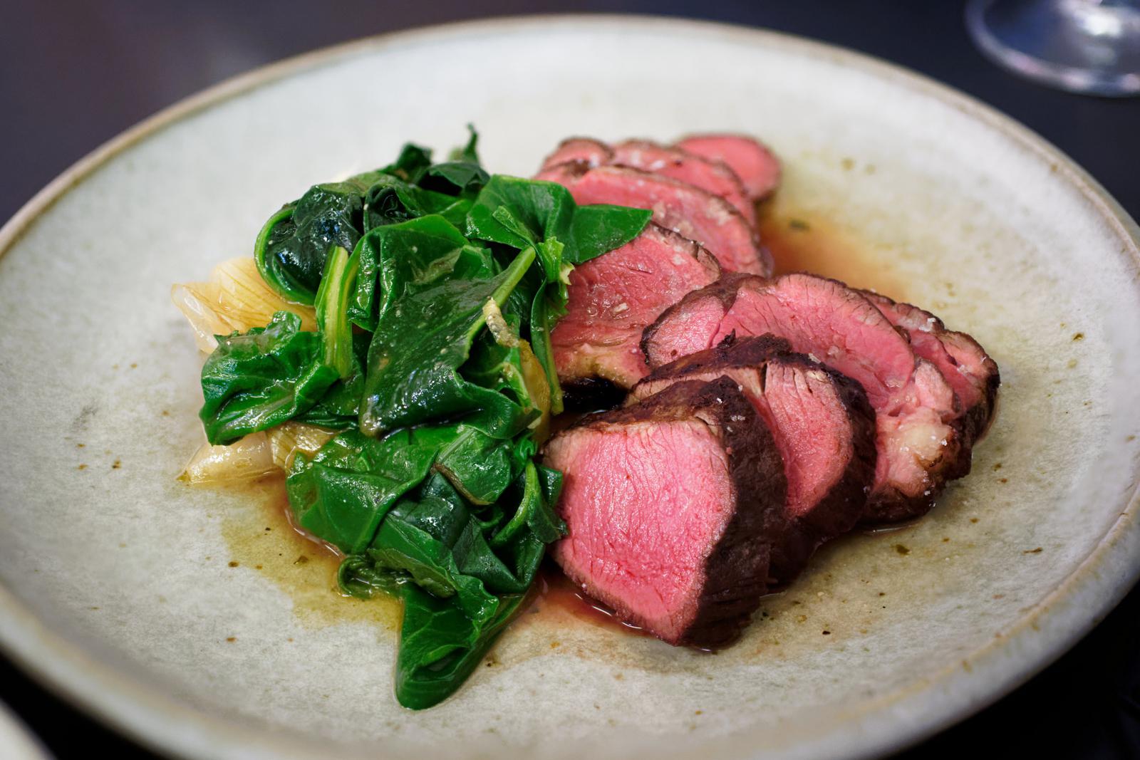 [I ATE] Roast lamb with spigarello and anchovy butter r/food