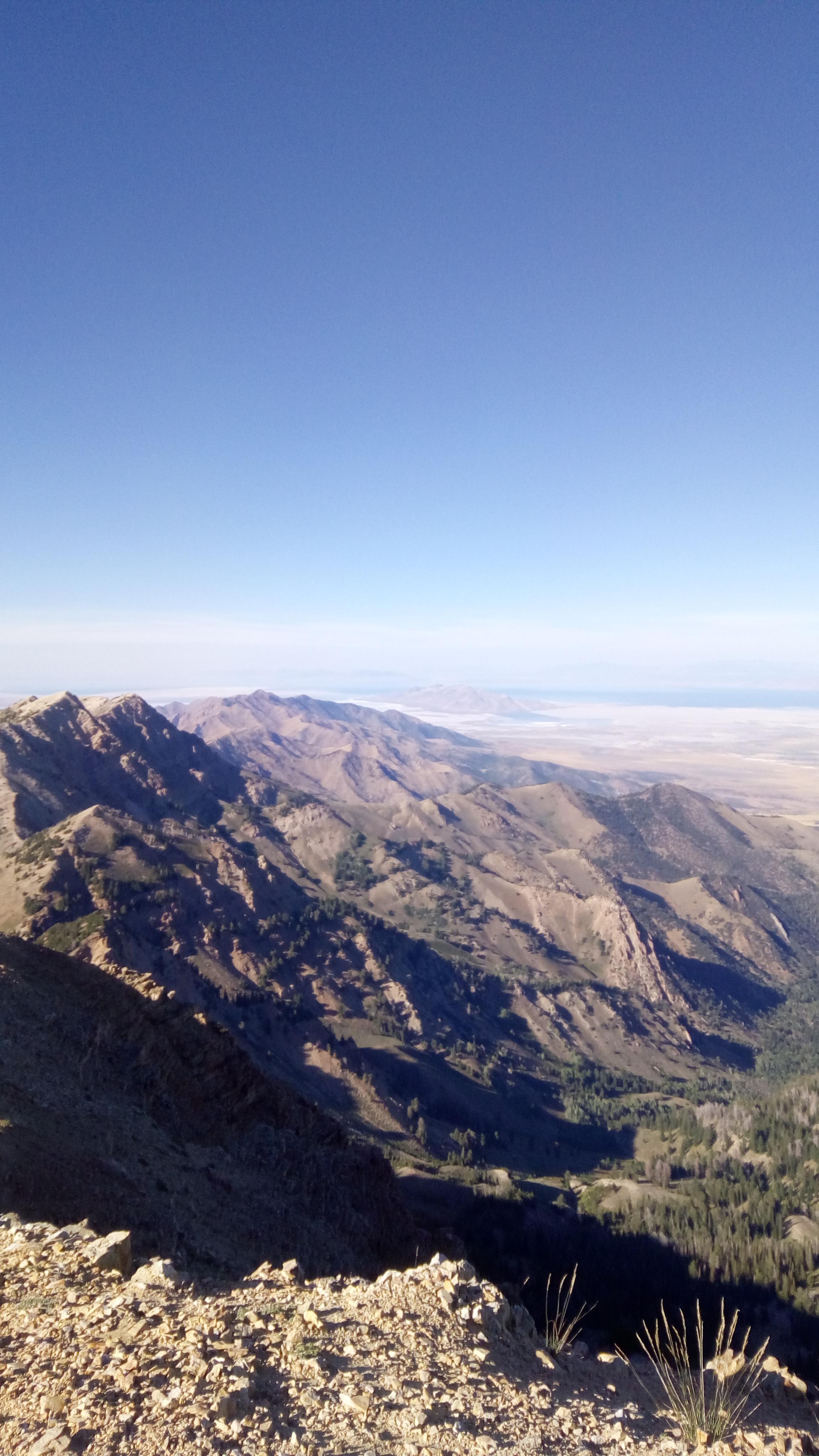 Looking north towards Grantsville and the Lake from Deseret Peak. The
