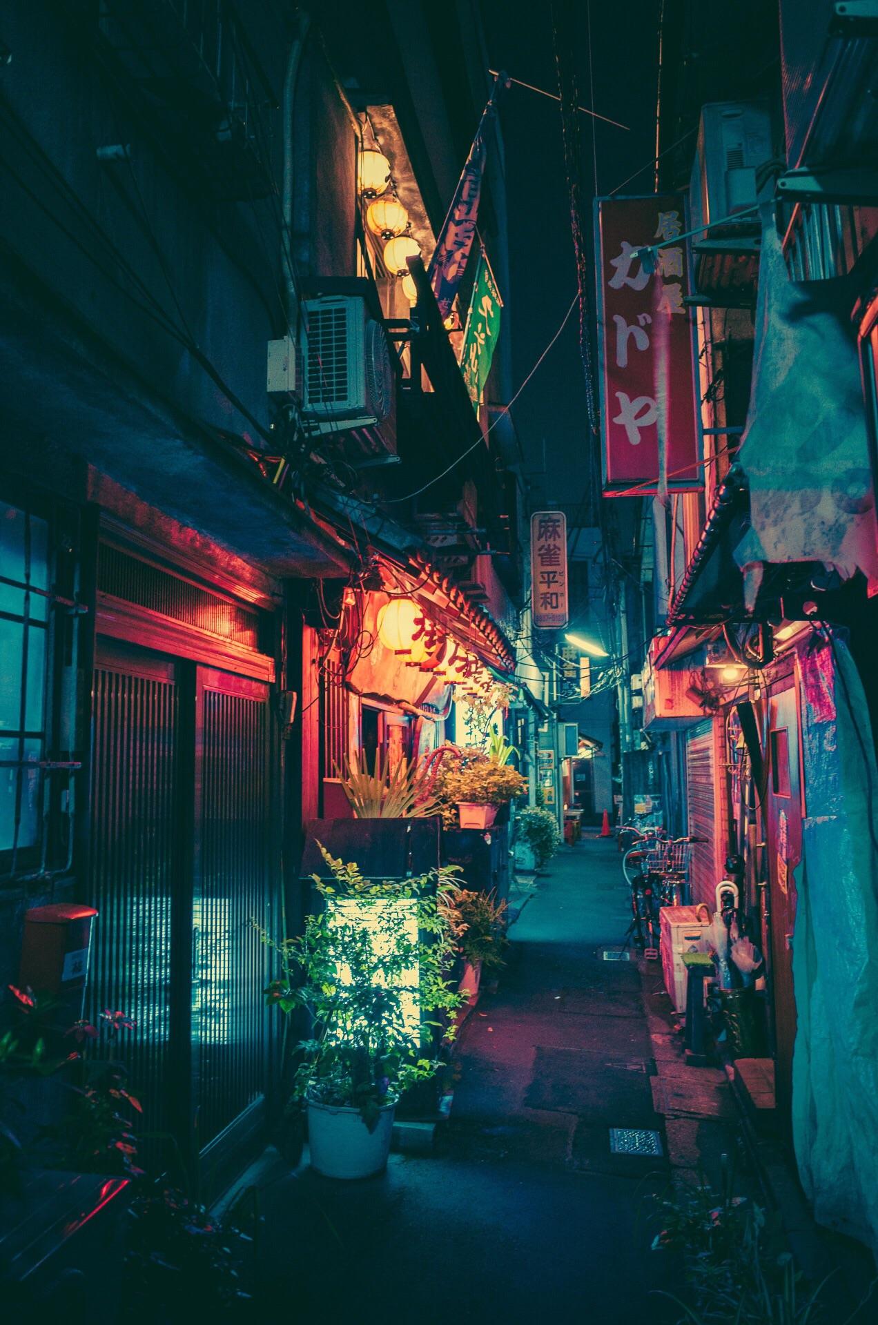 Japanese alley that’s been my wallpaper for years phonewallpapers