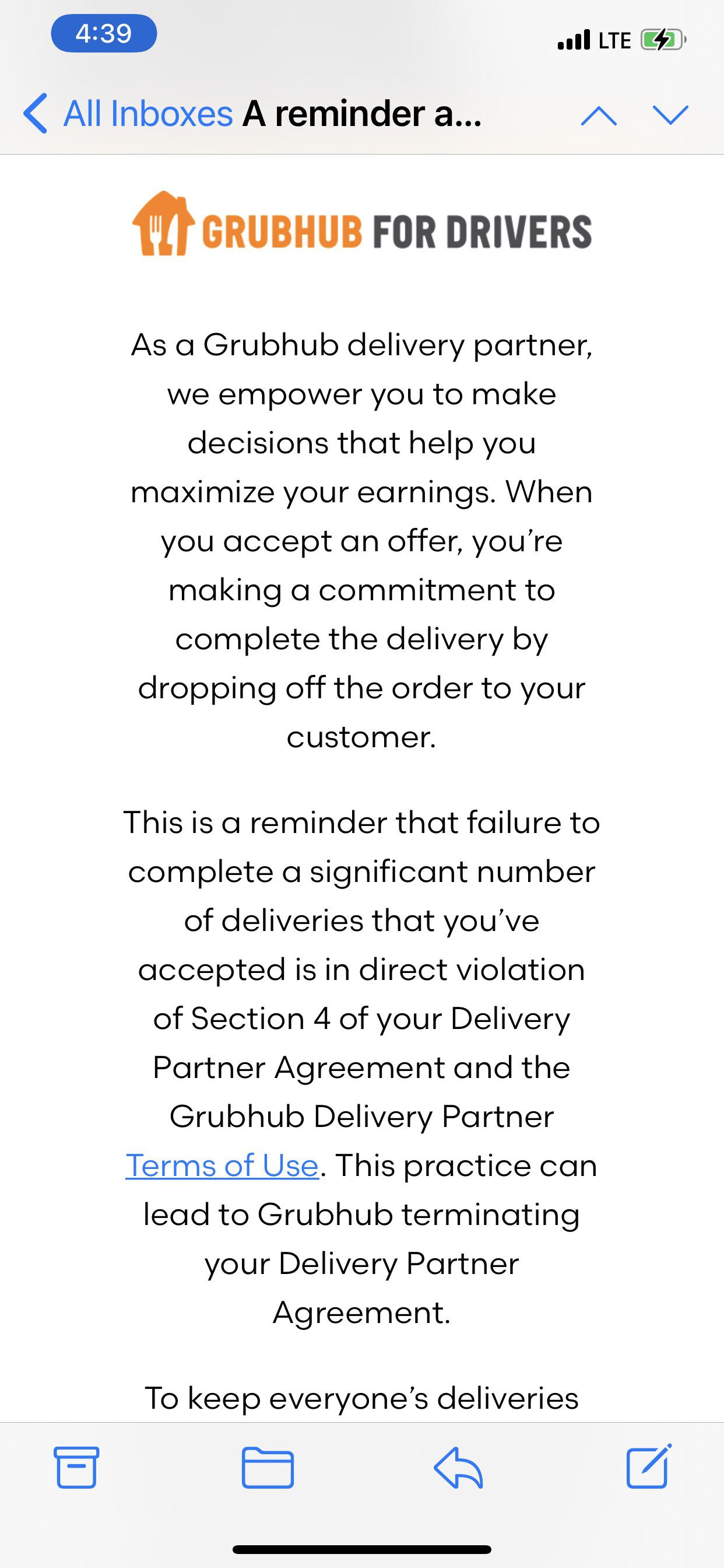 Grubhub is getting strict with unassigning orders r/grubhubdrivers