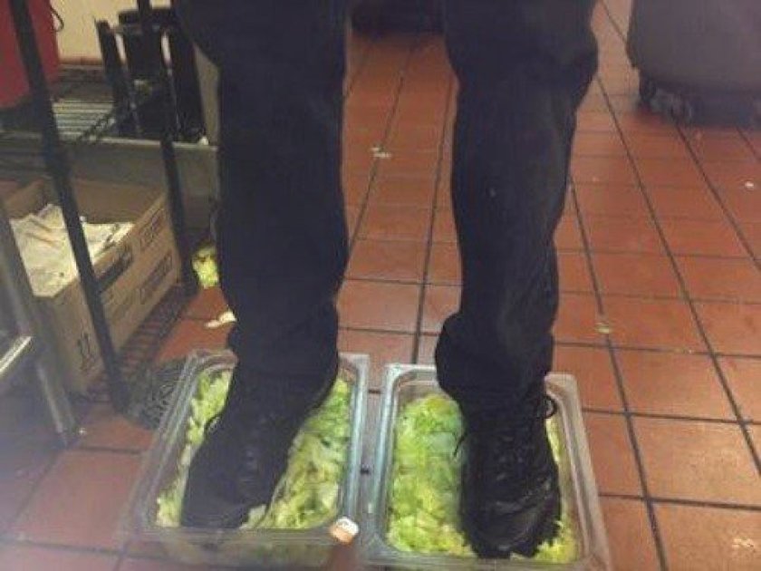 In 2012, a burger king employee anonymously posted an image on 4chan