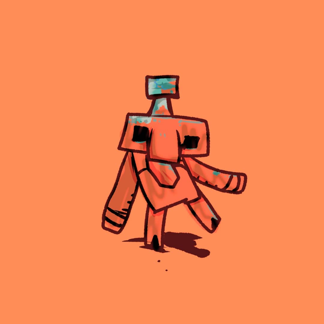 copper golem fanart r/Minecraft