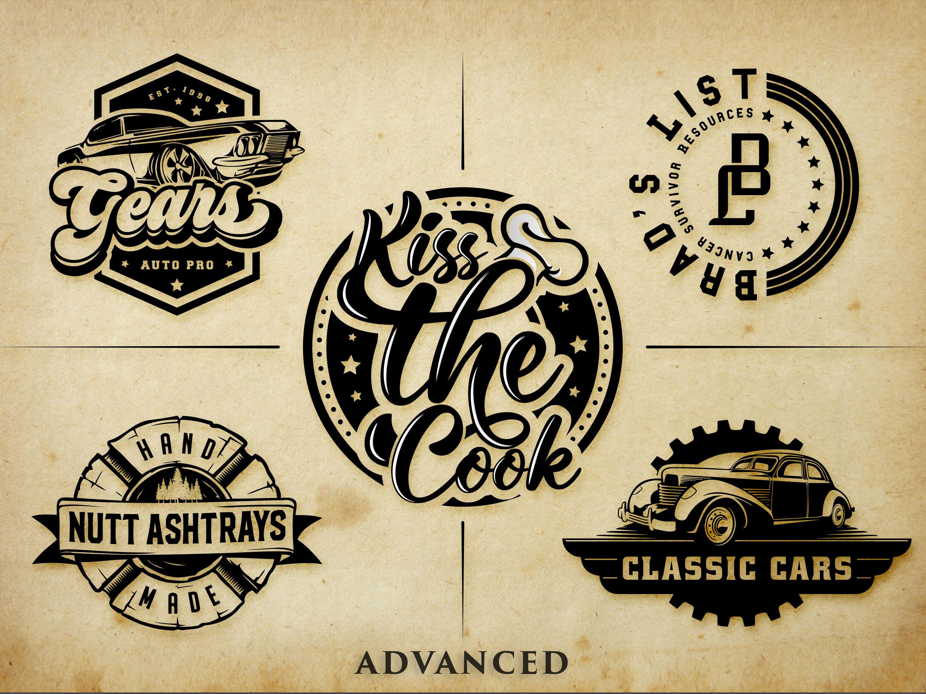 Here are some of the Vintagestyle logo works that I did for my Fiverr