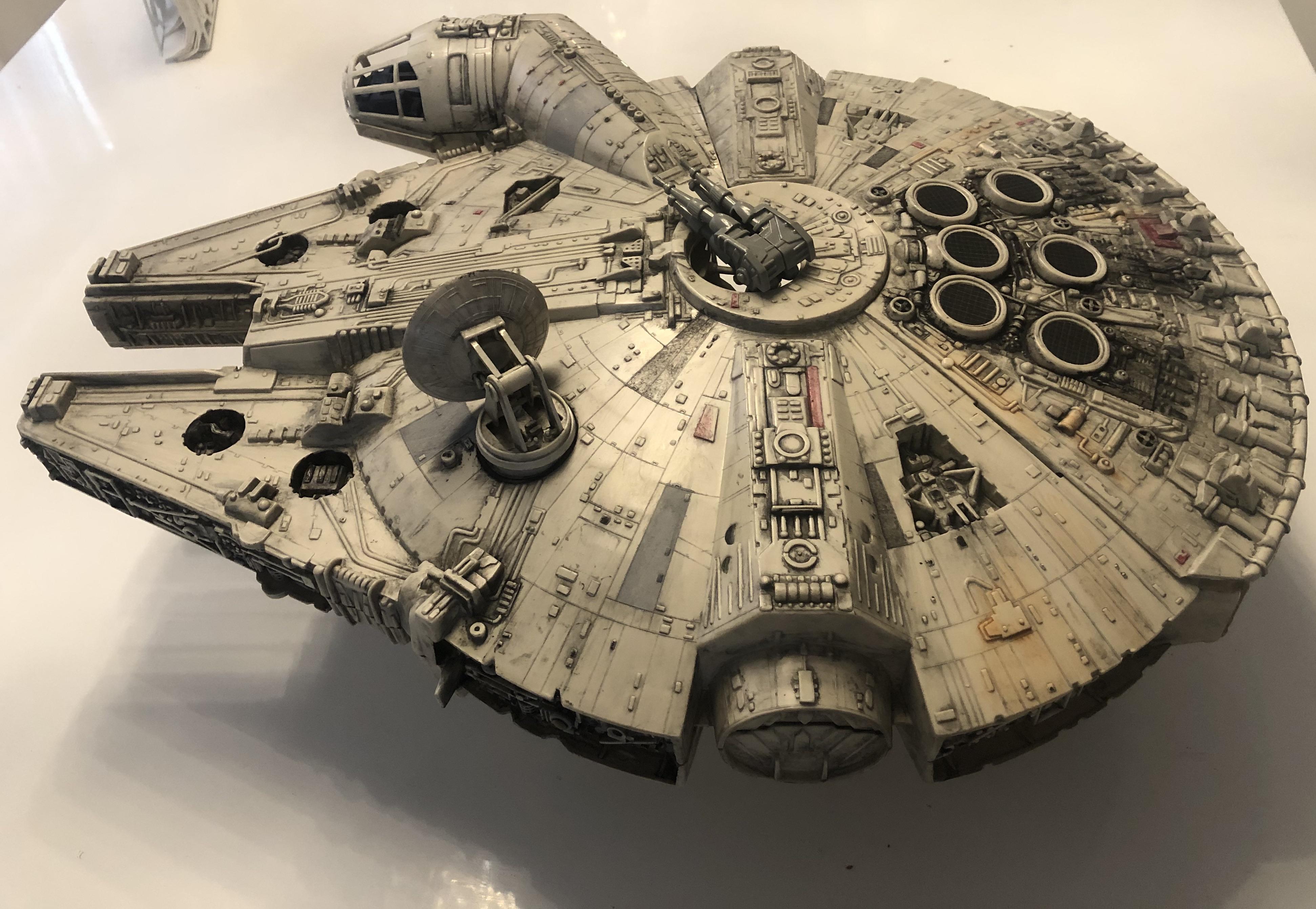A repainted 1979 Kenner Millenium Falcon r/mildlyinteresting