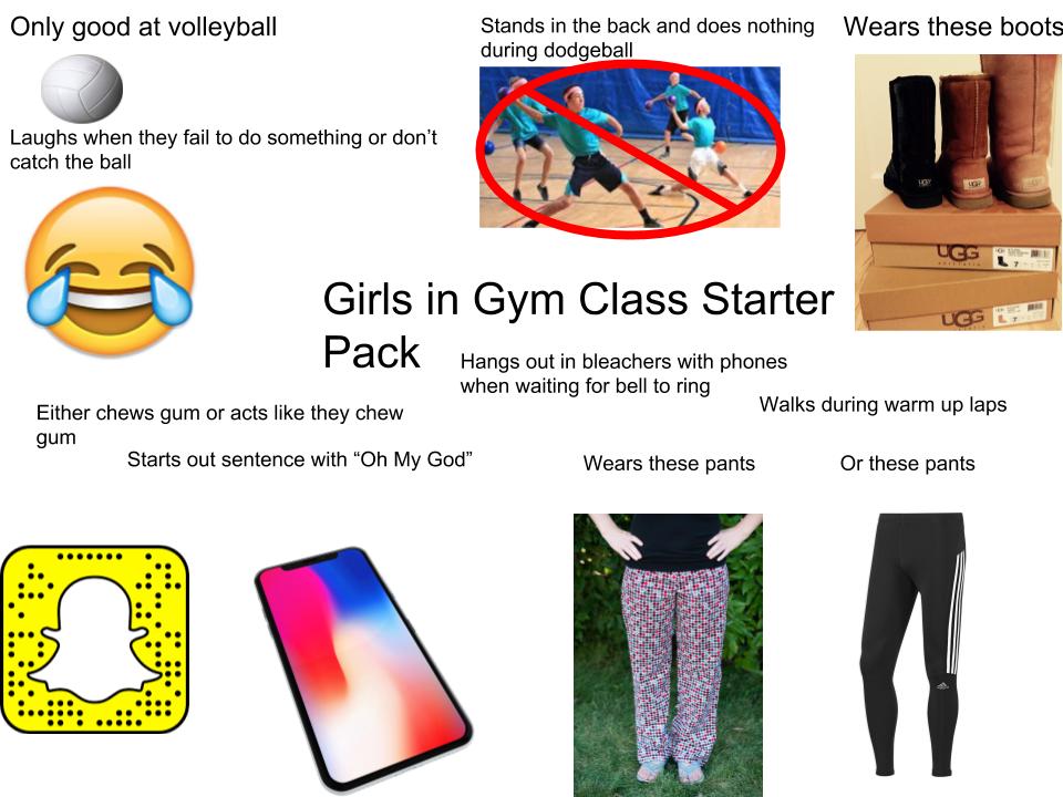 Girls In Gym Class Starter Pack r/starterpacks