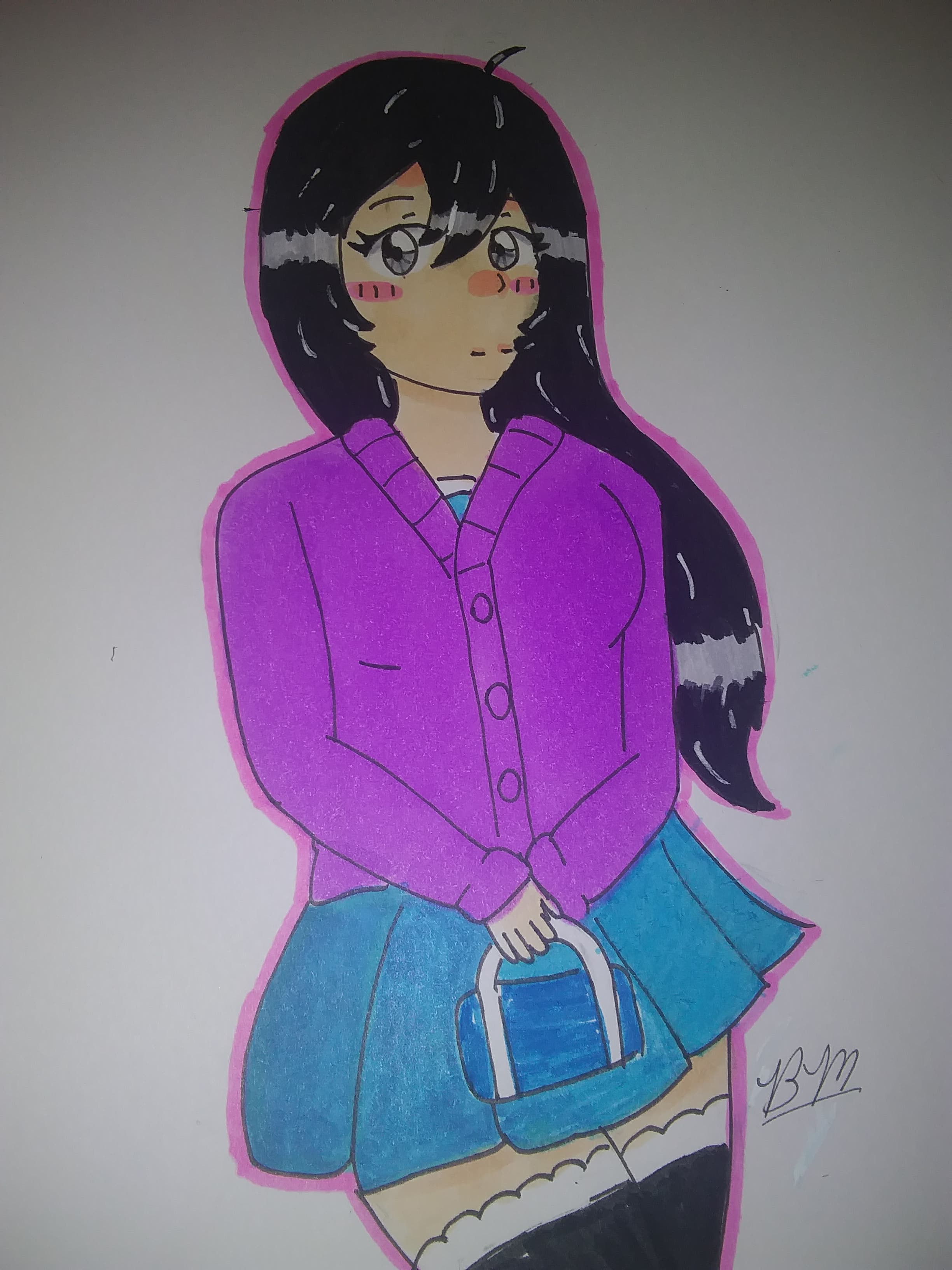 Finished drawing of Taeko Yamada. (Will probably redraw in