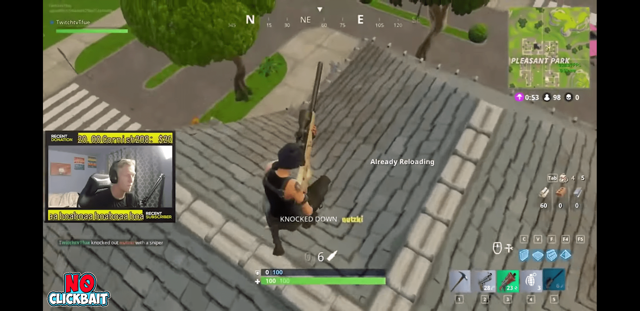 Funny how tfue says "ttv BTW" when he used to be one r/FortNiteBR