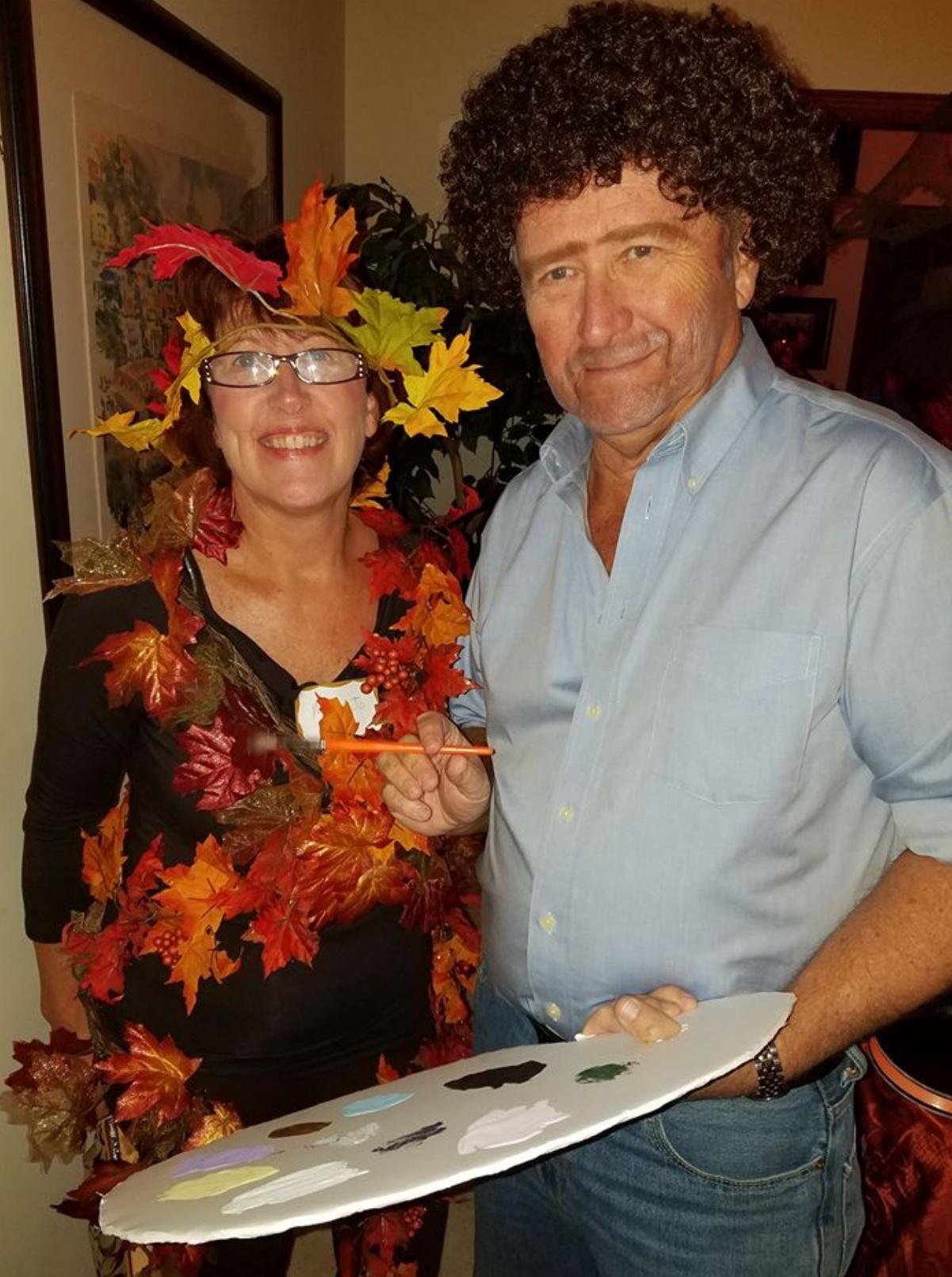 My aunt and uncle with their best costume ever at the annual Halloween