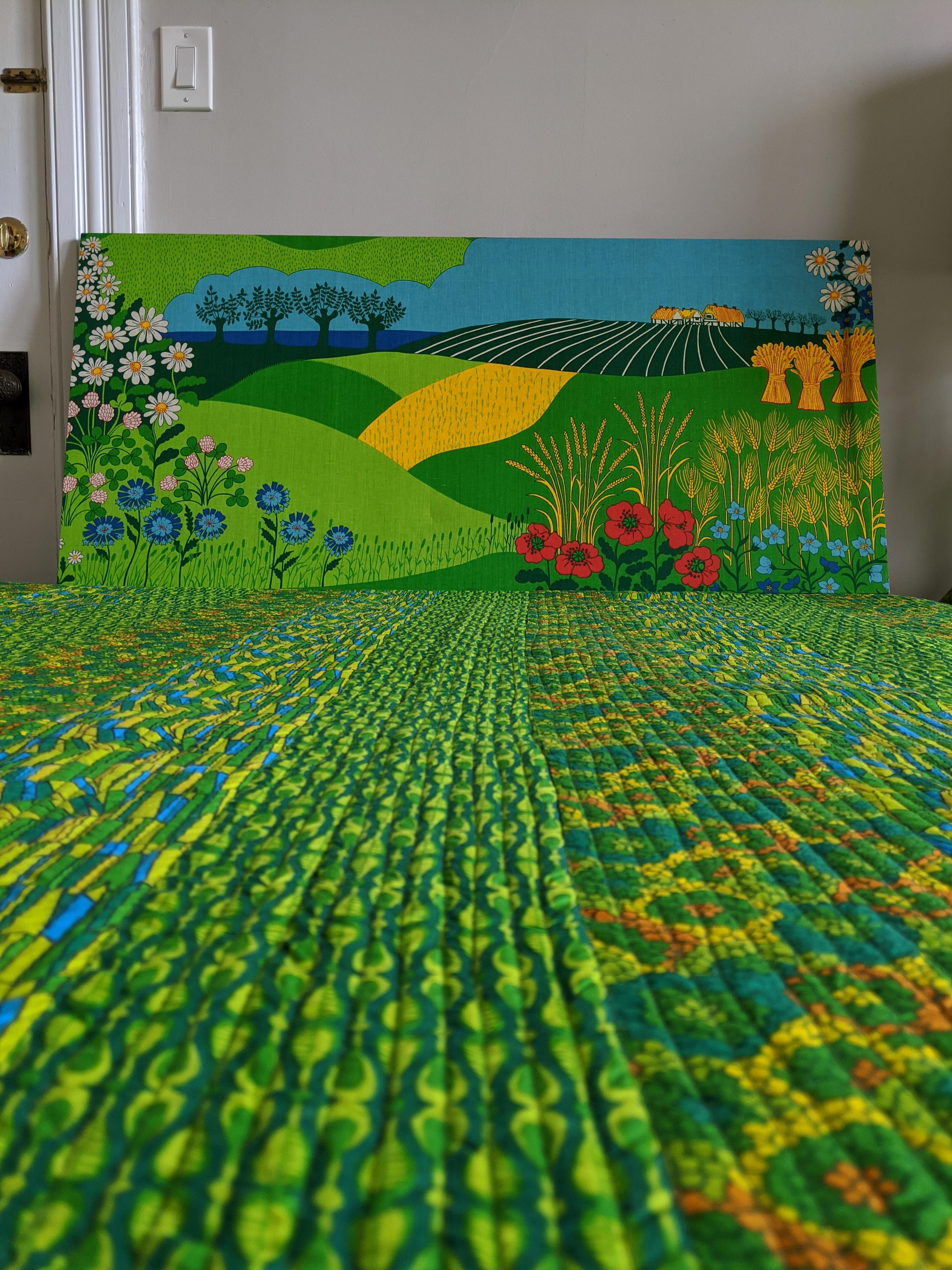 got this vintage fabric art for 3 and it perfectly matches my