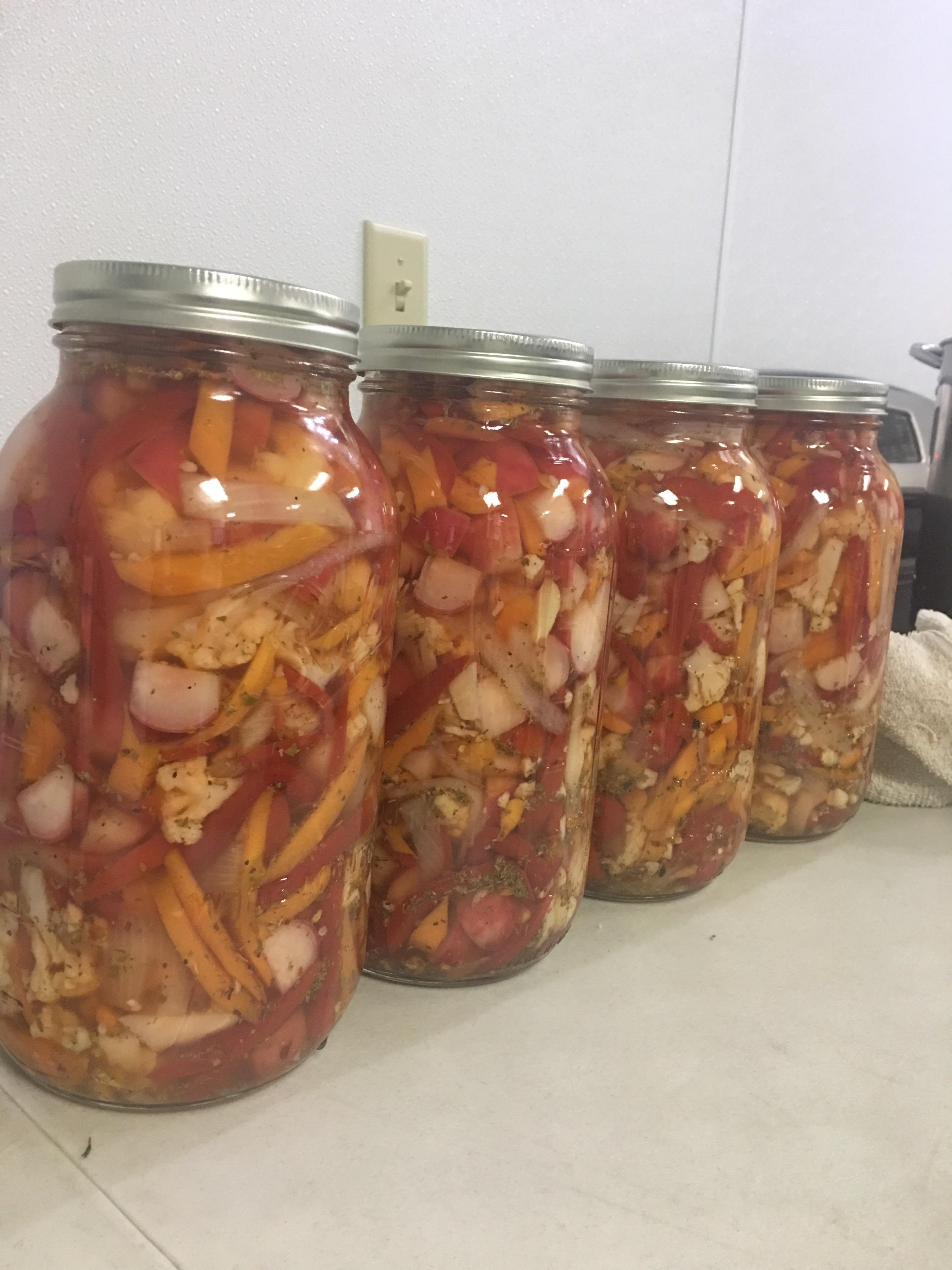(Hot fill and hold) spicy giardenera pickles! r/Canning