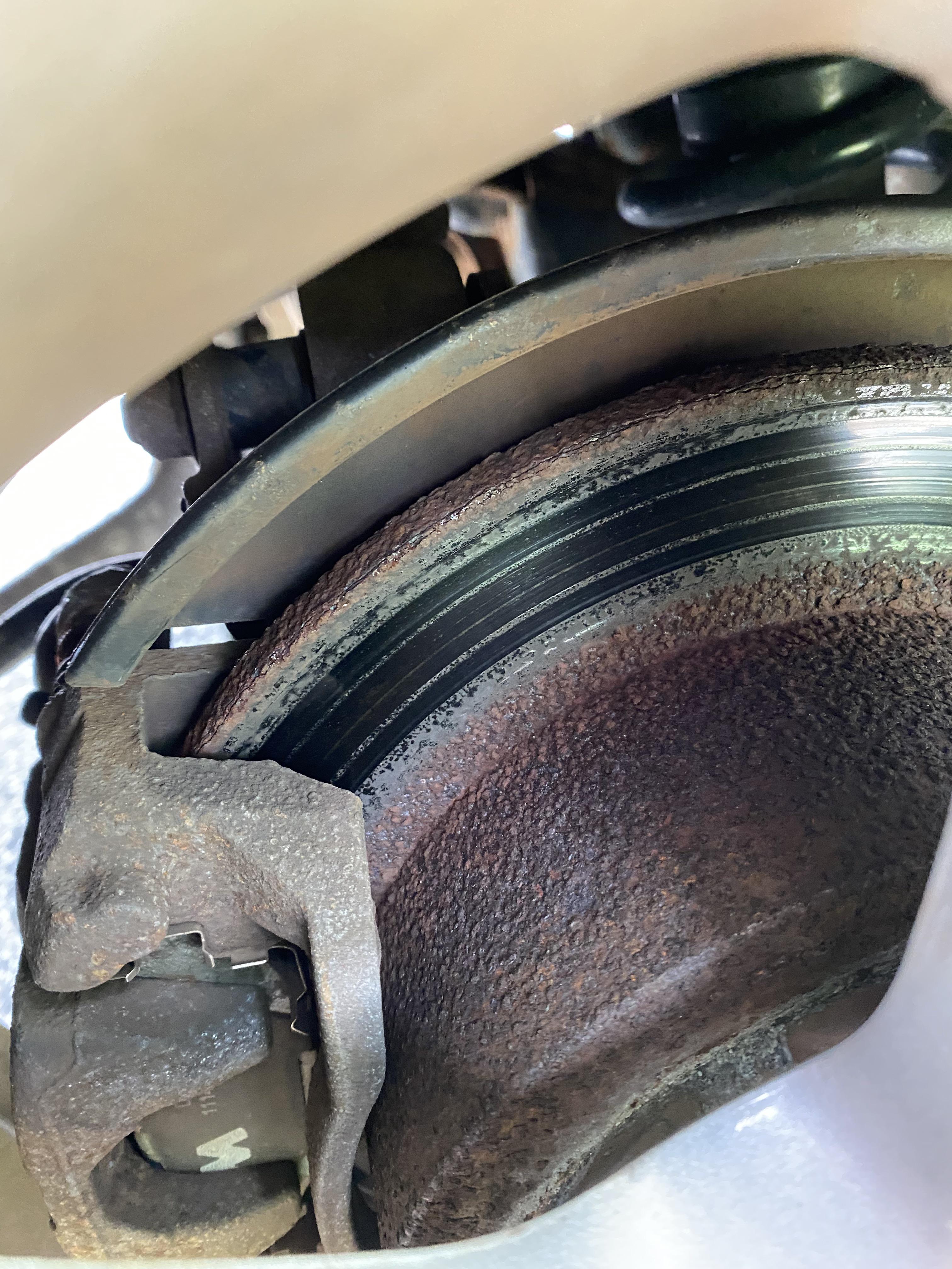 Noticed a grinding noise on my way home from work today, got out to inspect and saw that my one