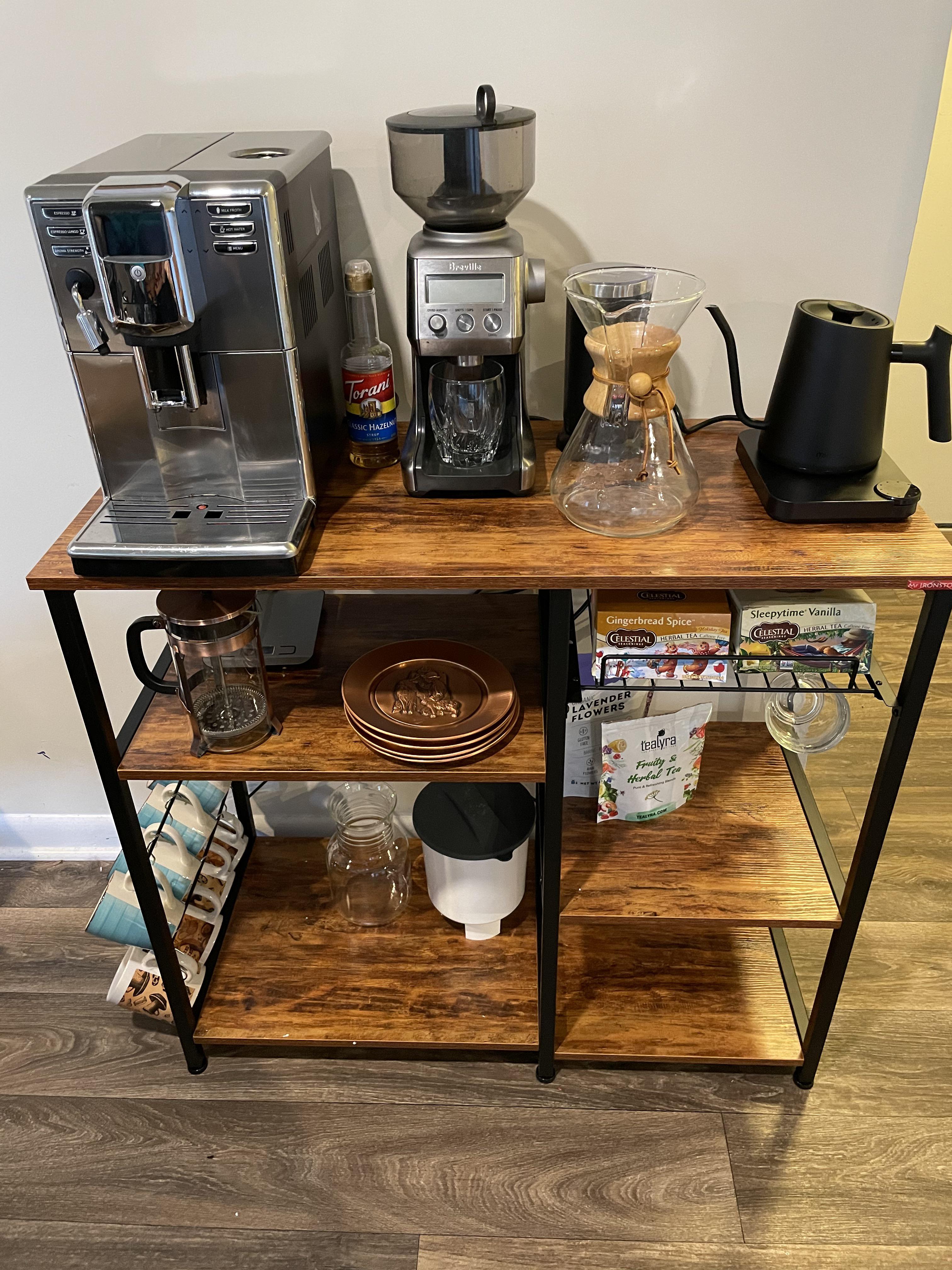 Finally got a coffee/tea bar setup and really happy with how it turned