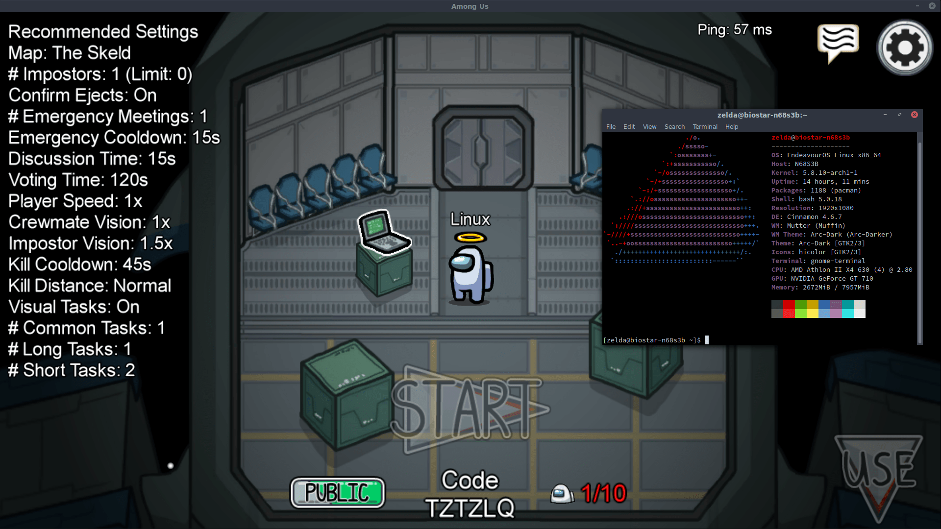 Among Us Testing Linux user support. r/linux