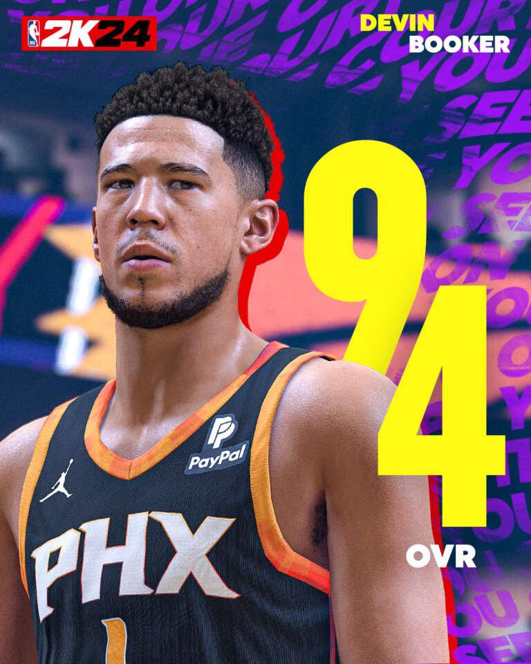 Devin Booker rating on NBA 2K24 r/suns(04)