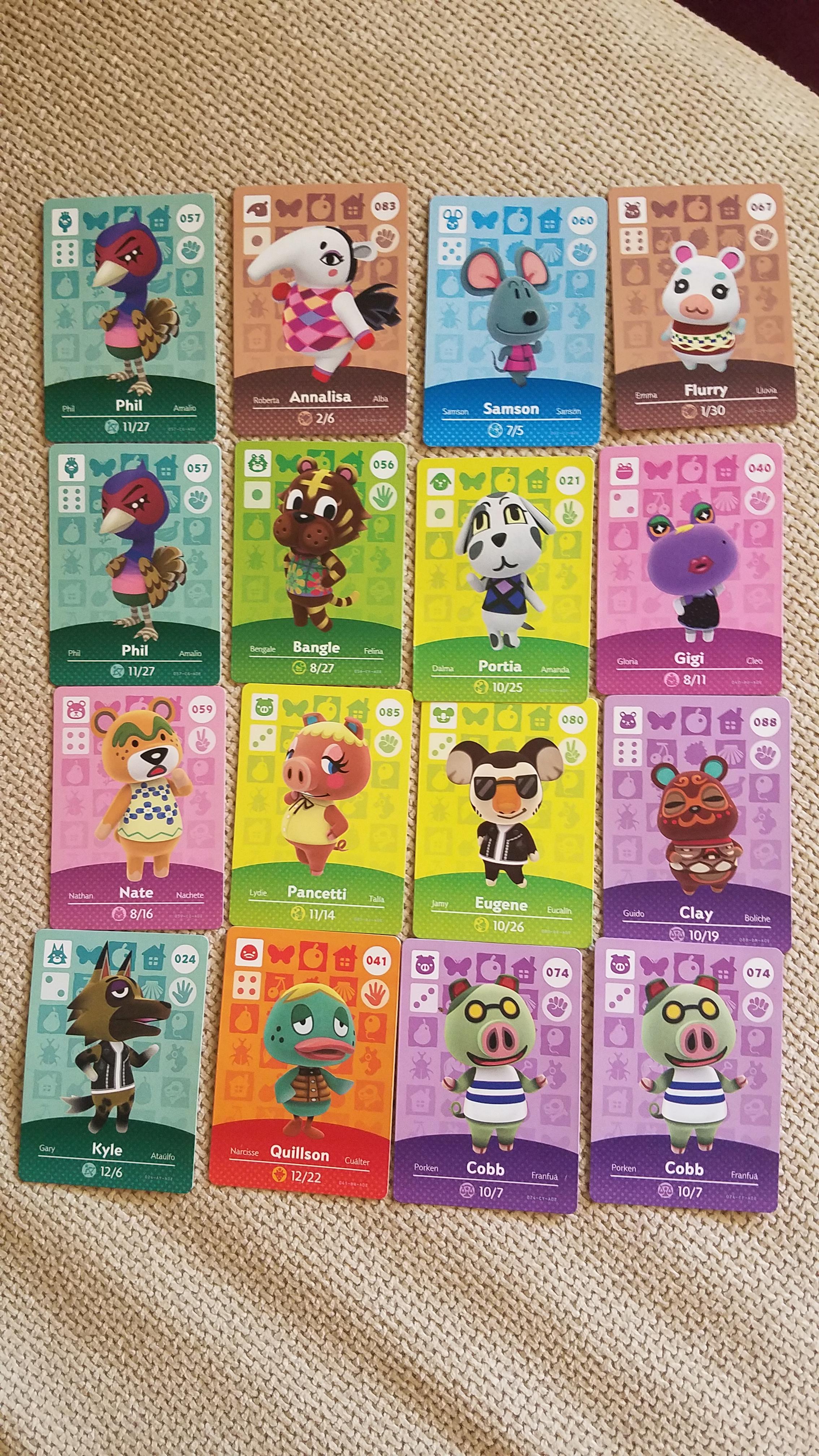 I have extra amiibo cards and want to pass on some joy are any of