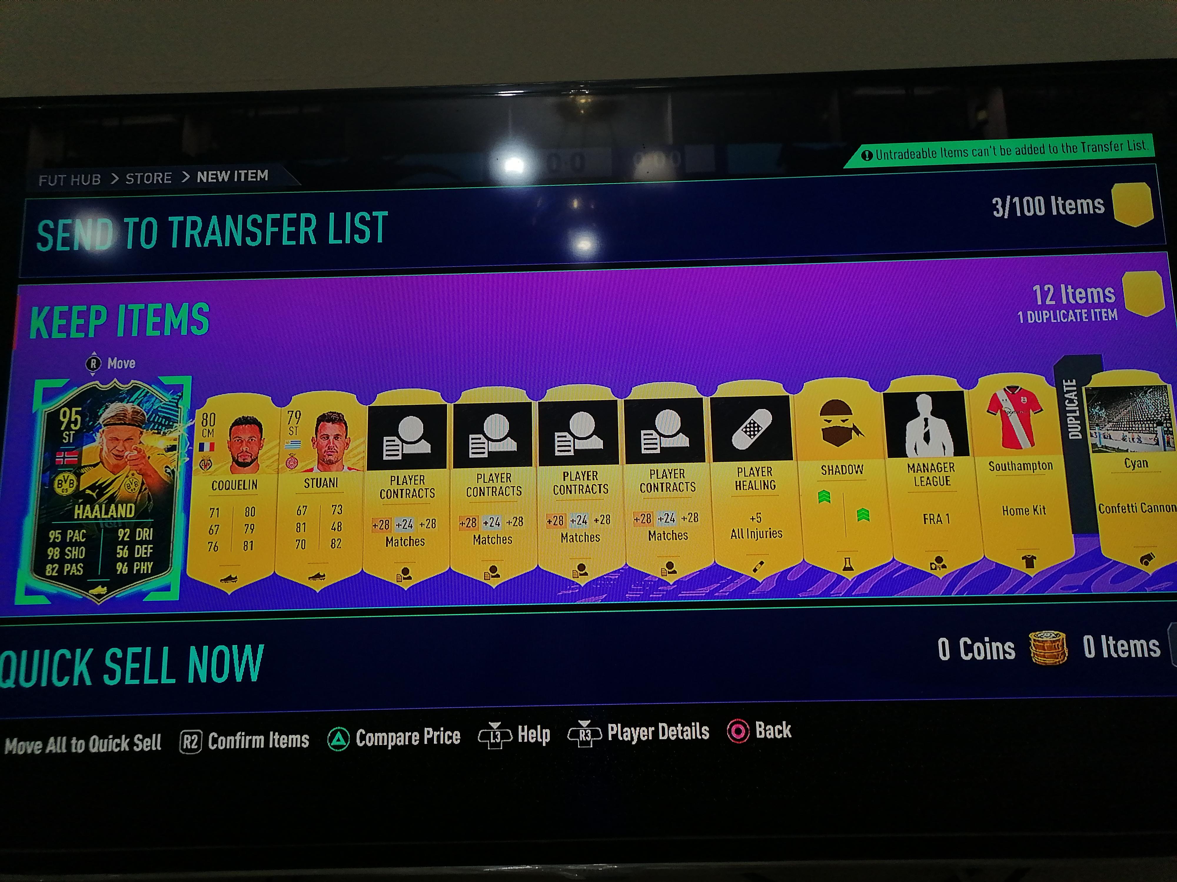 Just got HAALAND IN a rare gold pack without spending a single penny on