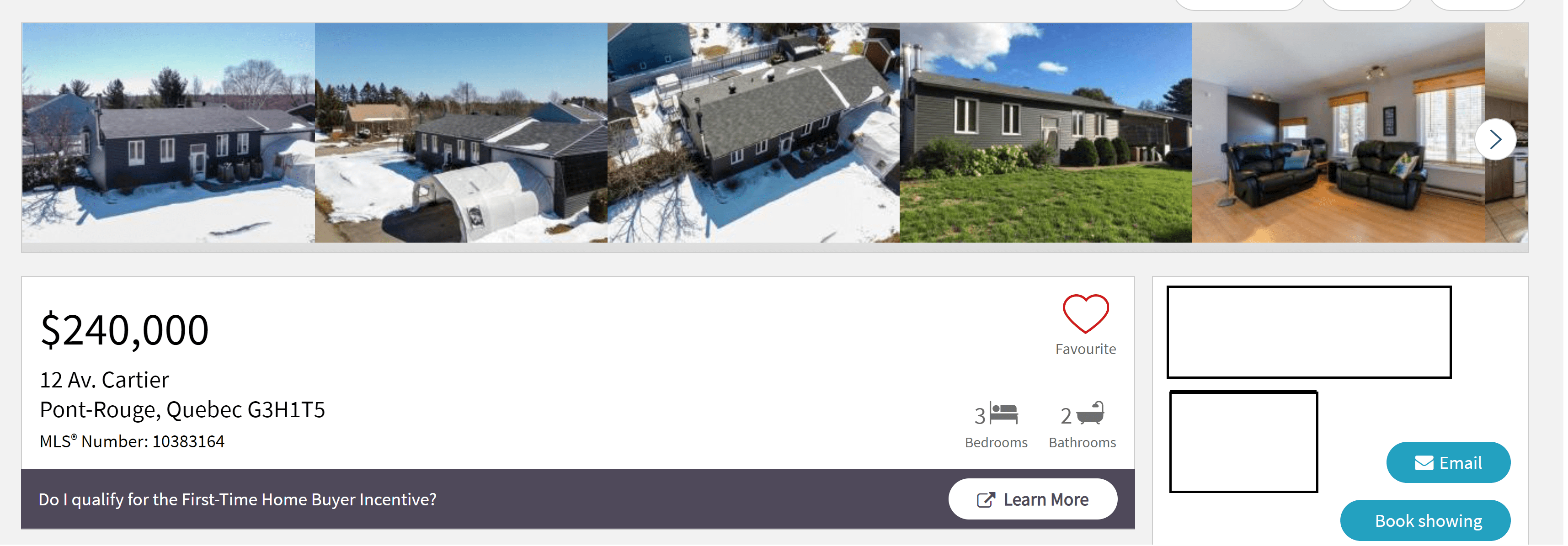 3 bed 2 bath house cost in Quebec city r/ontario