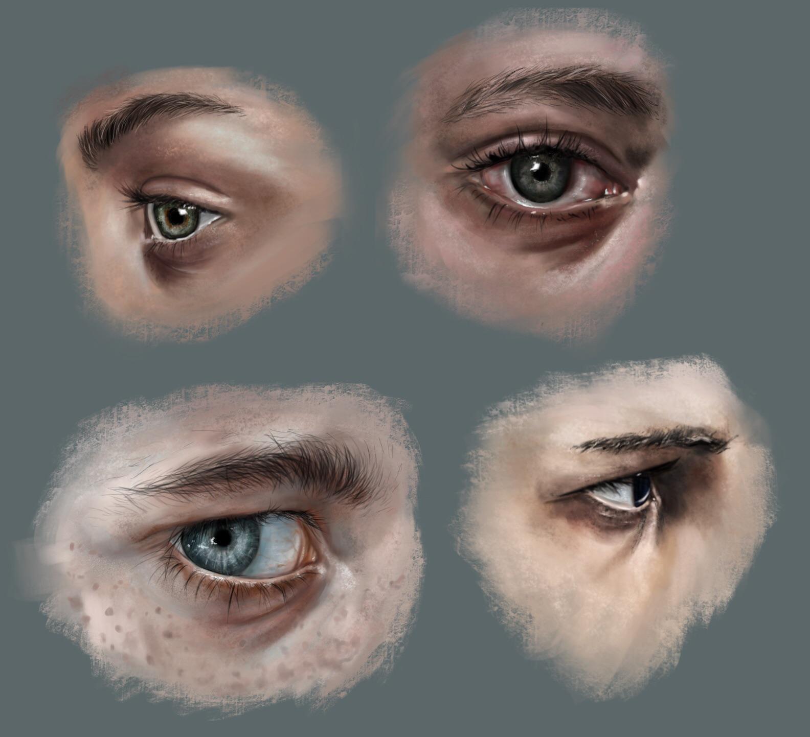 First time legit trying to paint eyes in color! Thank you guys so much for your help and support