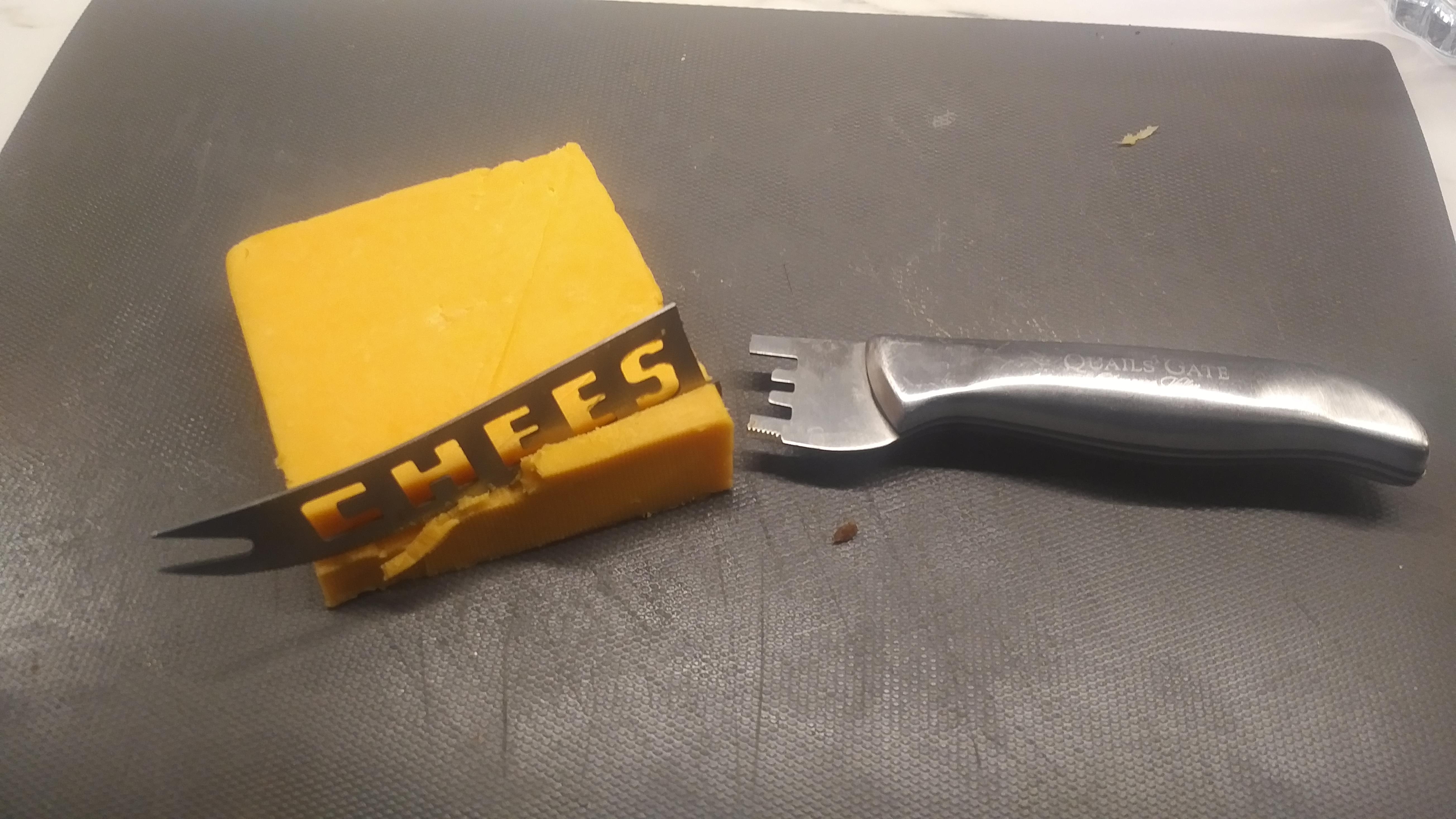 Broke my cheese knife cutting cheese. Now I have a E knife. r/Wellthatsucks