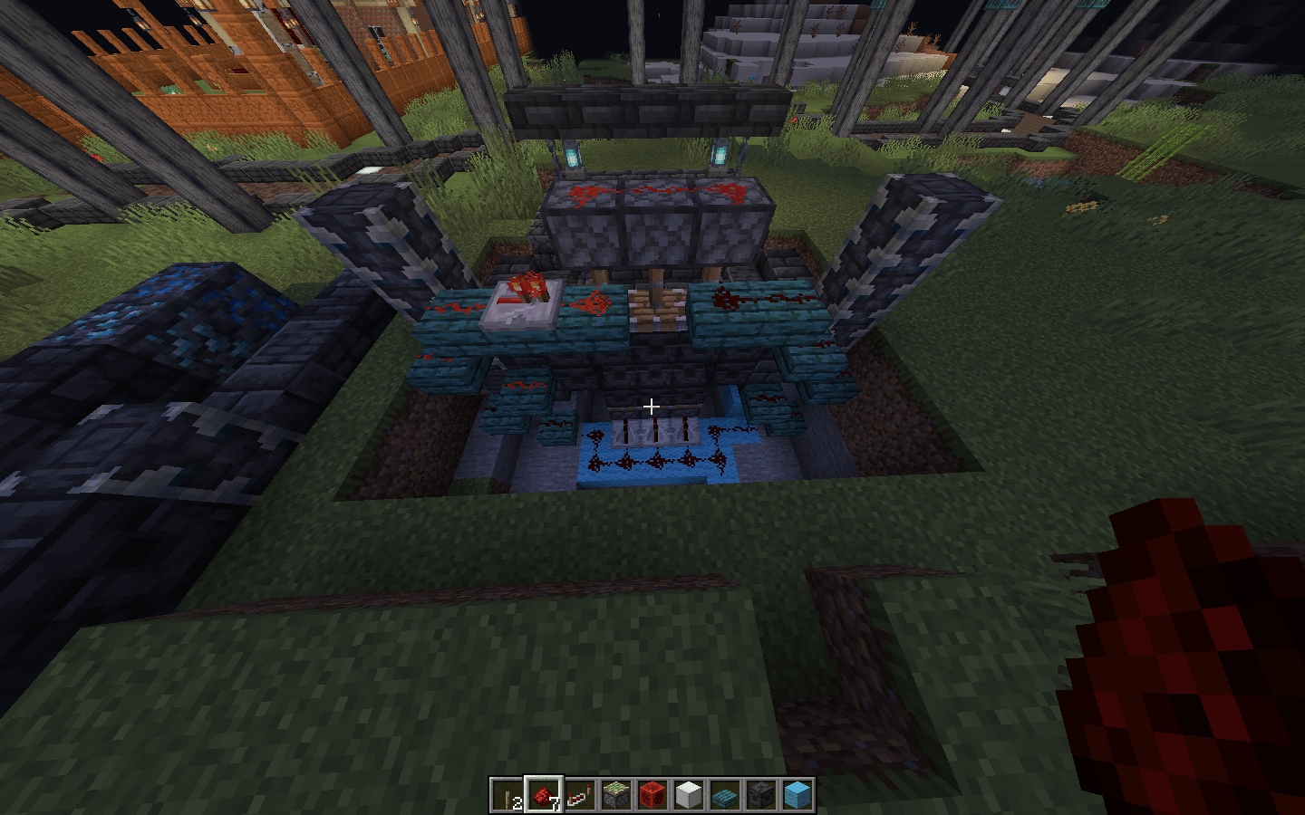 i need help with my redstone door, the lever on the other side of the door only activates the