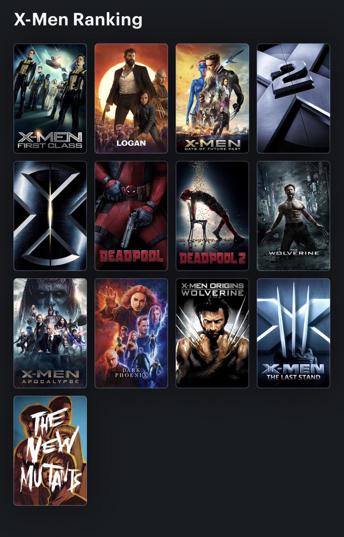 Xmen Movies In Order Of Events