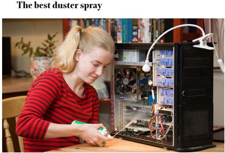 lol at using the air duster upside down. r/pcmasterrace